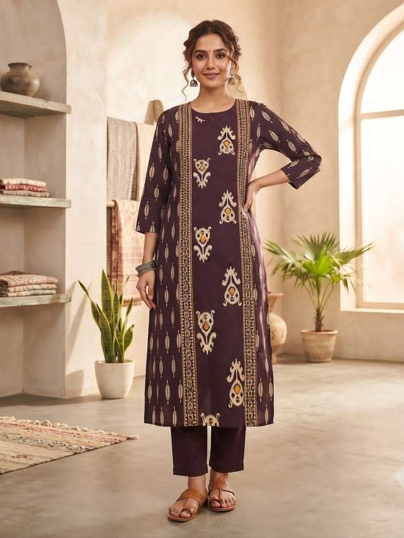 BRAND COTTON KURTI WITH CLASSIC WORK PANT FOR CORD SET WHOLE...