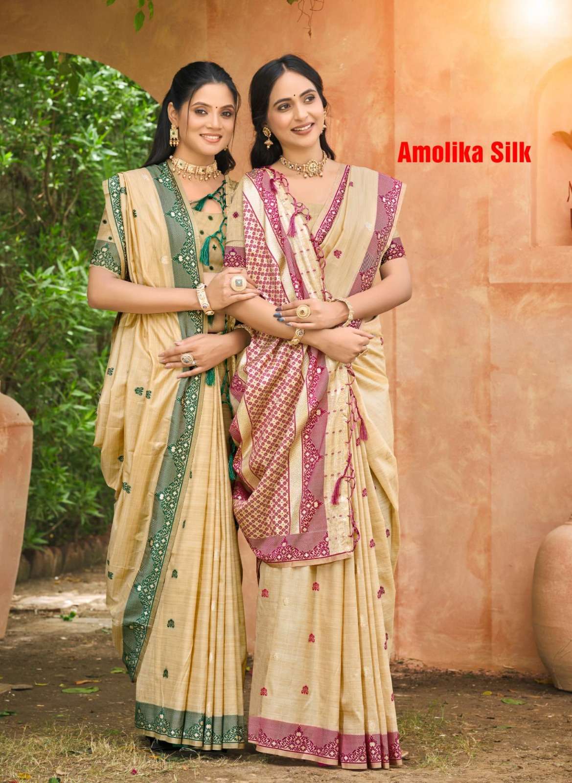 Bunawat Amolika 1001 TO 1006 beautiful Assam silk fabric saree wholesale in surat
