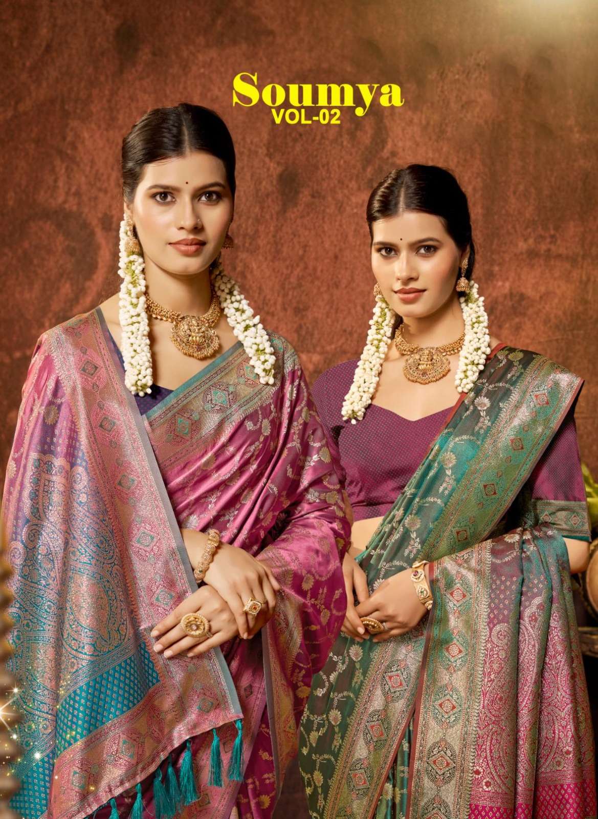 Bunawat Soumya 2 1001 TO 1004 Satin Silk with Beautiful and regal fabric Saree wholesale in surat 