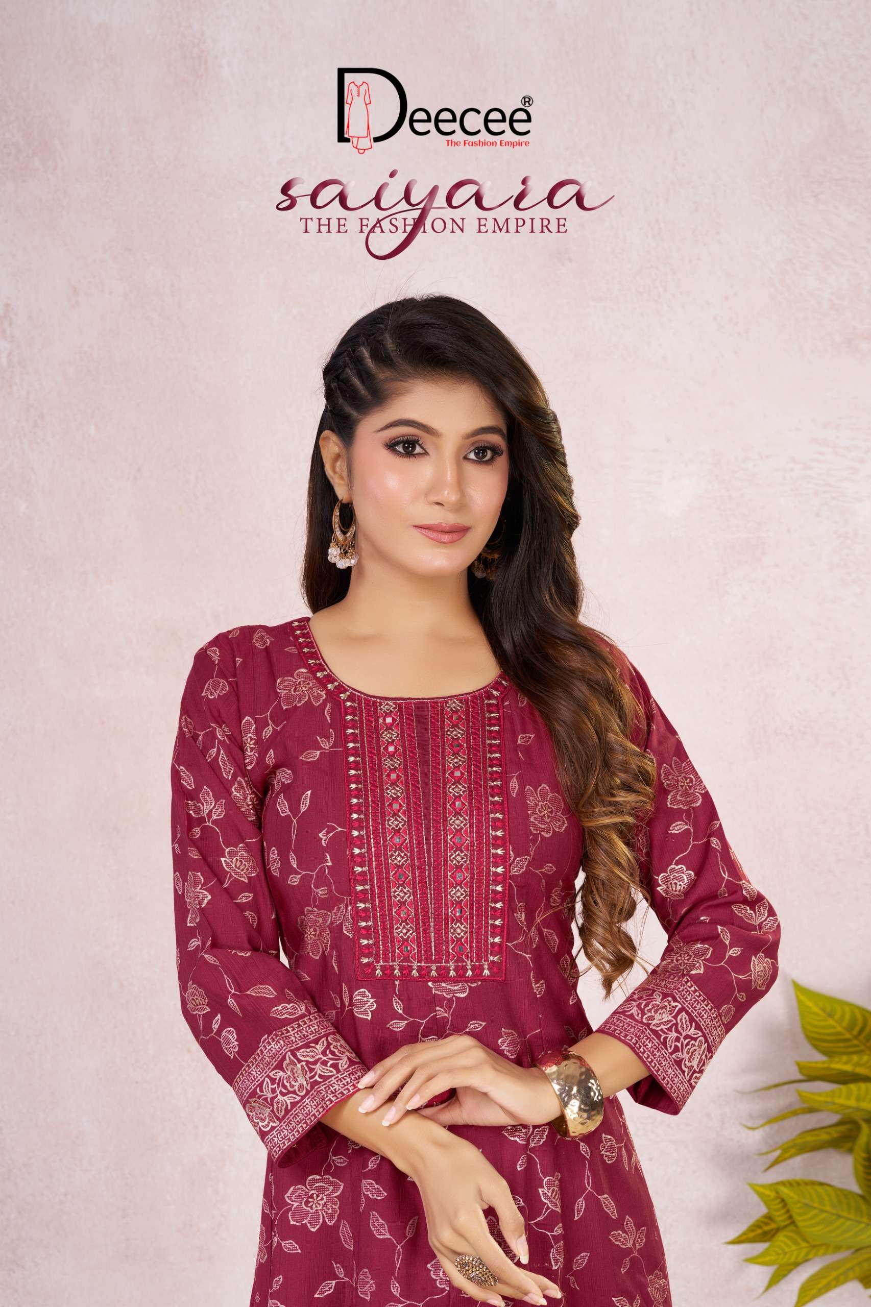 DEECEE SAIYARA COLLECTION FOIL KALI STYLE FLARED KURTI CLASSIC STYLE RETAILER SET 
