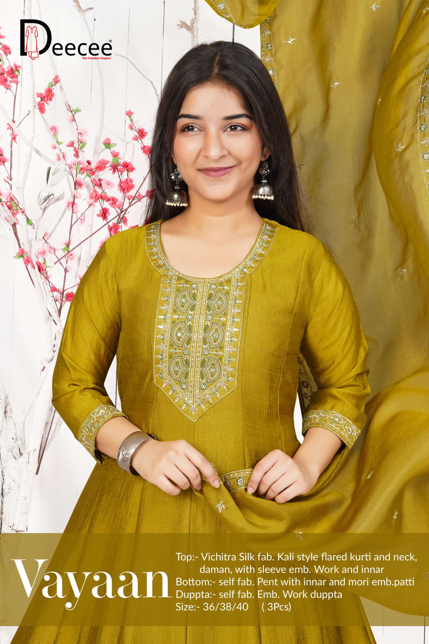 DEECEE VAYAAN READYMADE COLLECTION TEENAGE GIRL BEAUTIFUL FLARED KALI KURTI SUIT WHOLESALE KIDS