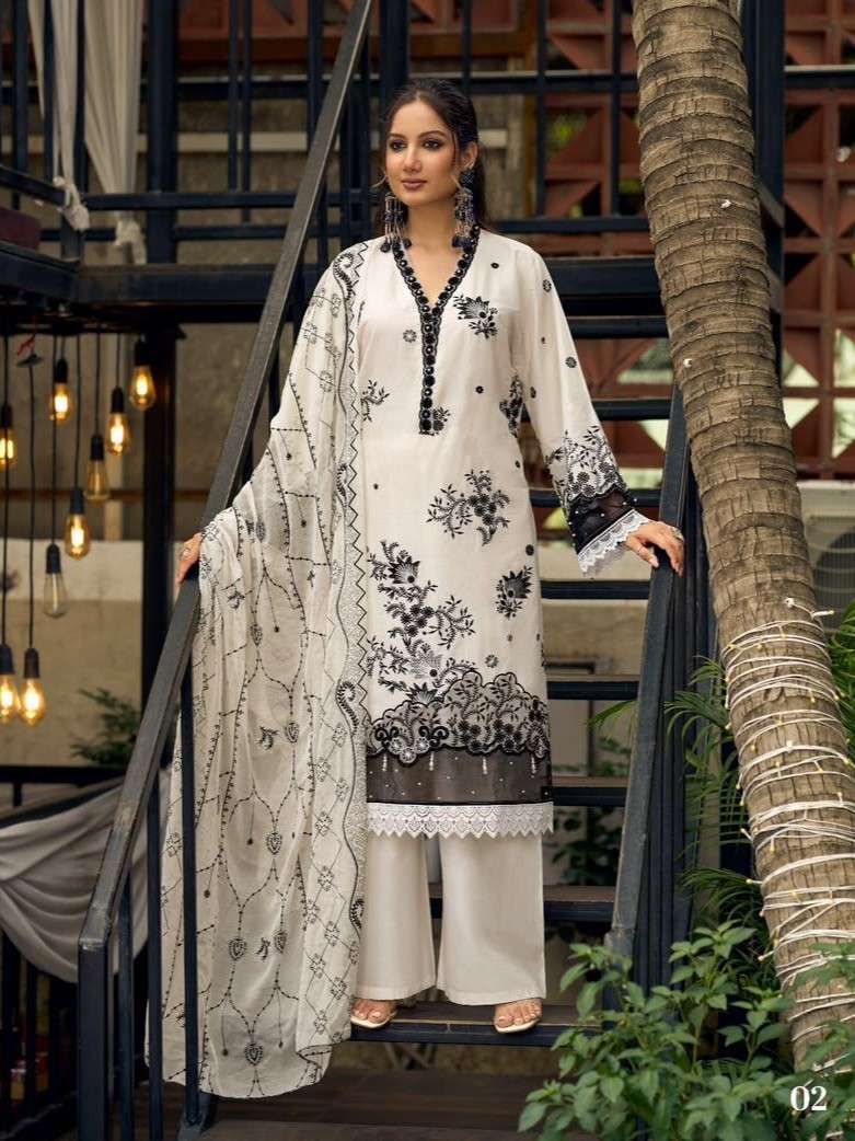 DEEPSY SUITS 02 ELAF EXCLUSIVE PAKISTANI LAWN COLLECTION BLA...