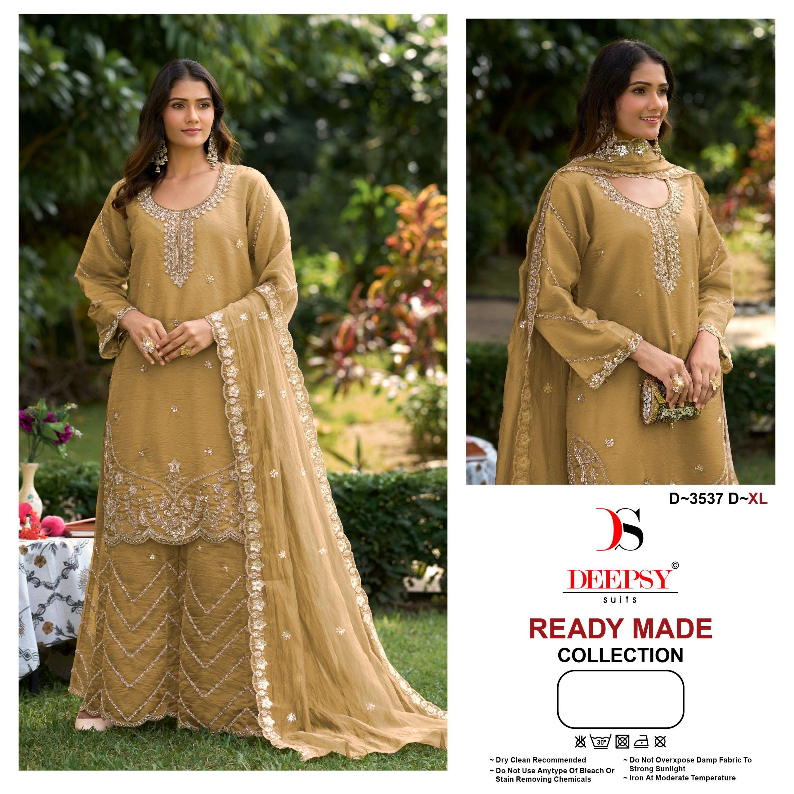DEEPSY SUITS 3537 MASKAT SILK BEATS WORK SHARARA SUIT NEW PATTERN SURAT CLOTHING TOP SHOP 