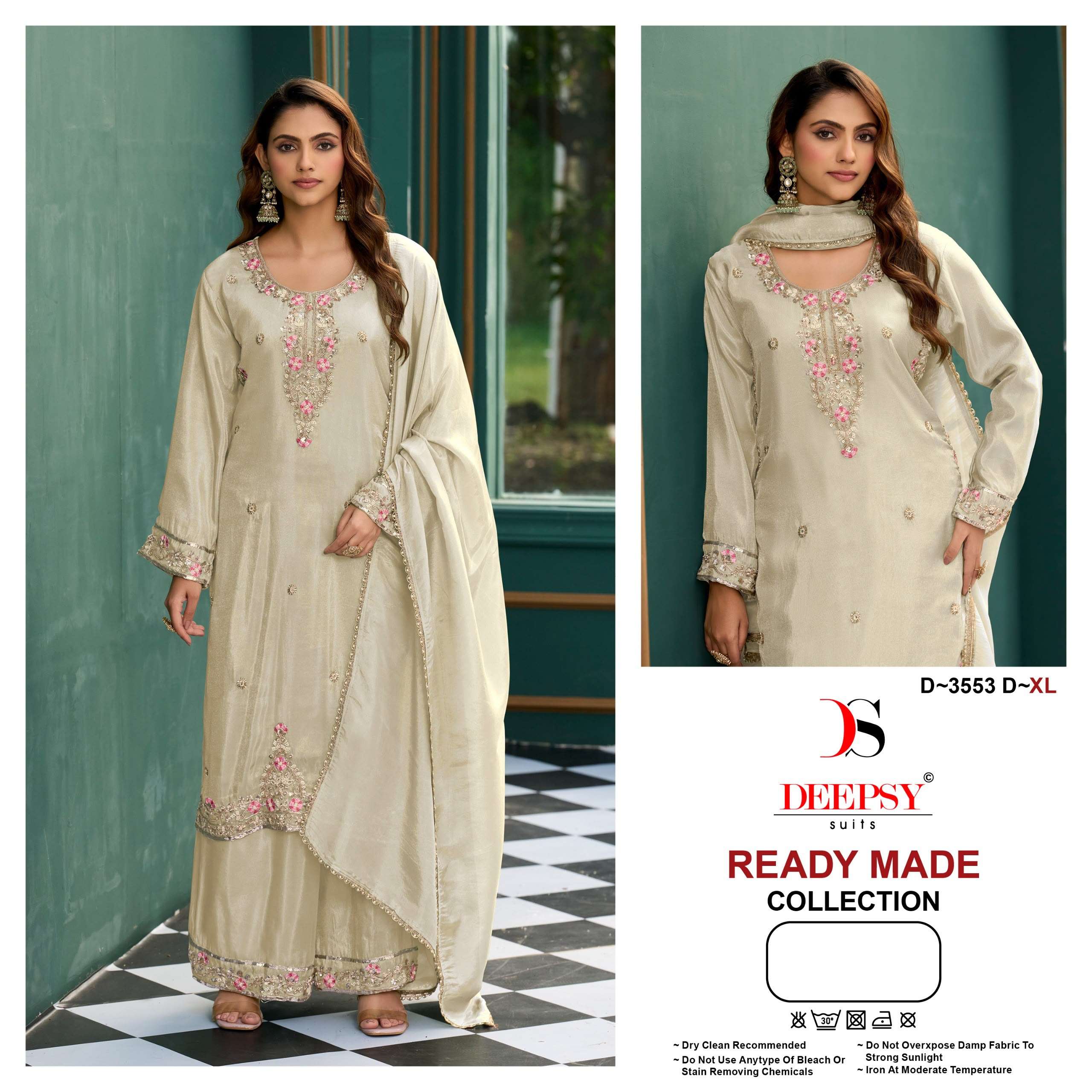 DEEPSY SUITS 3553 TISSUE SILK BEATS WORK PALAZZO DRESS FOR WOMEN WEDDING OUTFIT WEBSITE