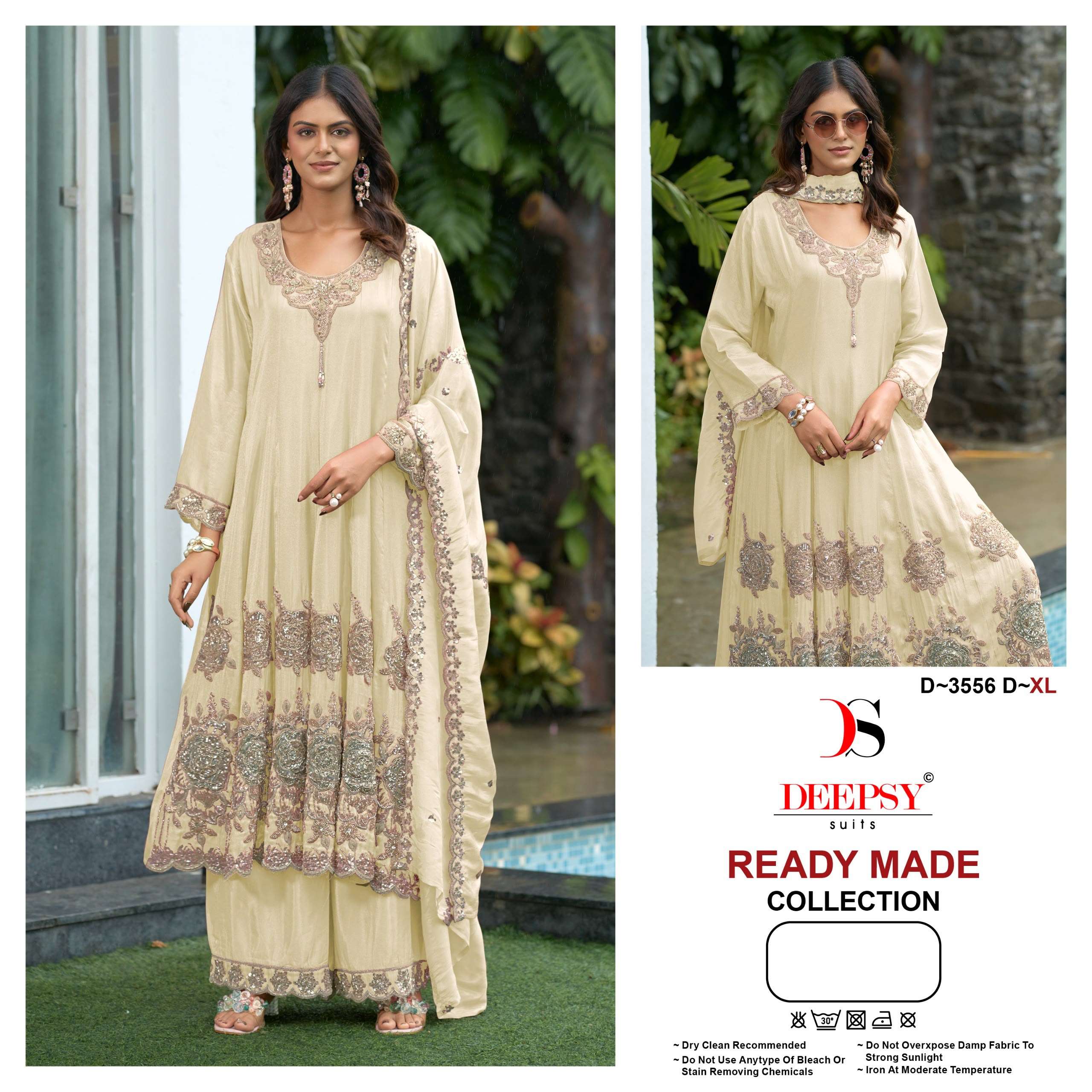 DEEPSY SUITS 3556 READY TO WEAR ANARKALI KURTI PALAZZO SUIT TO HEAVY FESTIVAL TREND DEALER