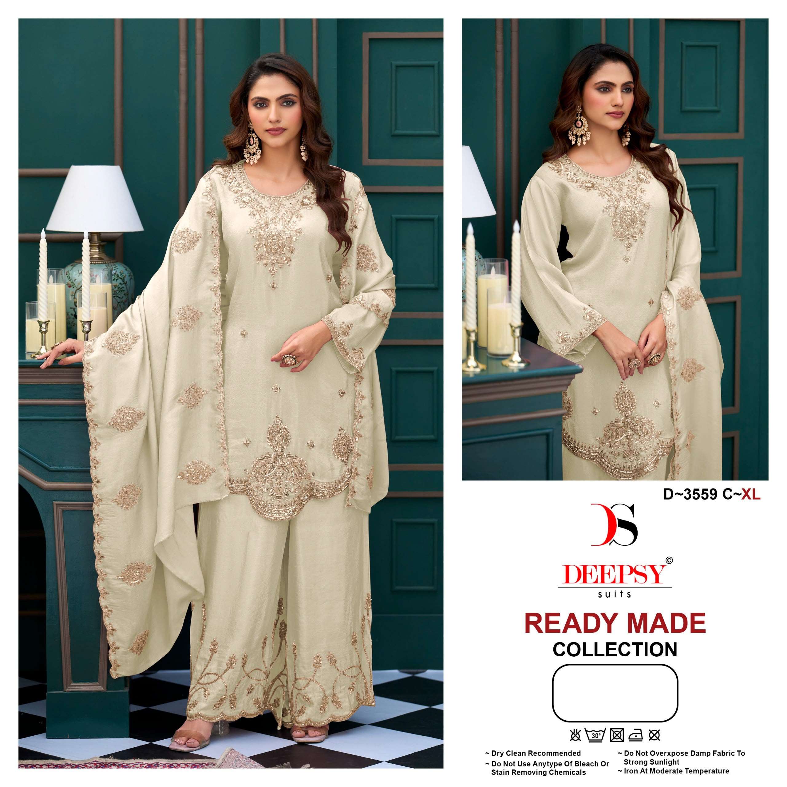 DEEPSY SUITS 3559 TISSUE SILK & BEATS WORK SUIT TRADITIONAL CLOTHING SET ONLINE WORLD