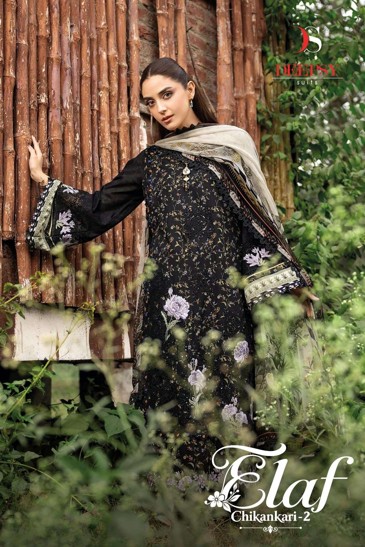 DEEPSY SUITS ELAF CHIKANKARI VOL 2 COTTON PRINT DESIGN PAKISTANI OUTFIT PARTY WEAR EXPORT