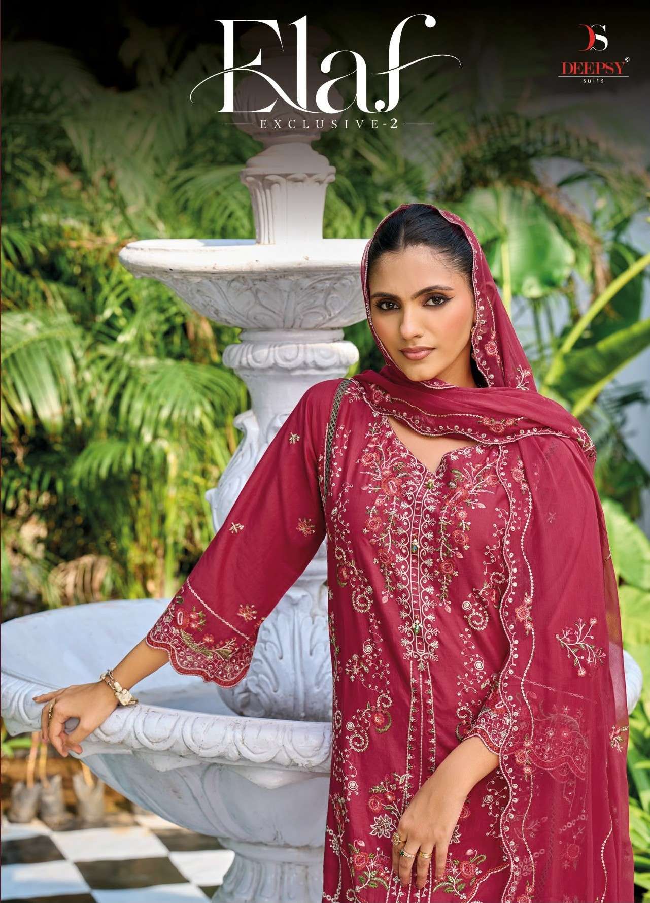 DEEPSY SUITS ELAF EXCLUSIVE VOL 2 PAKISTANI LAWN WITH EMB PATCHES SALWAR SUIT RESELLER