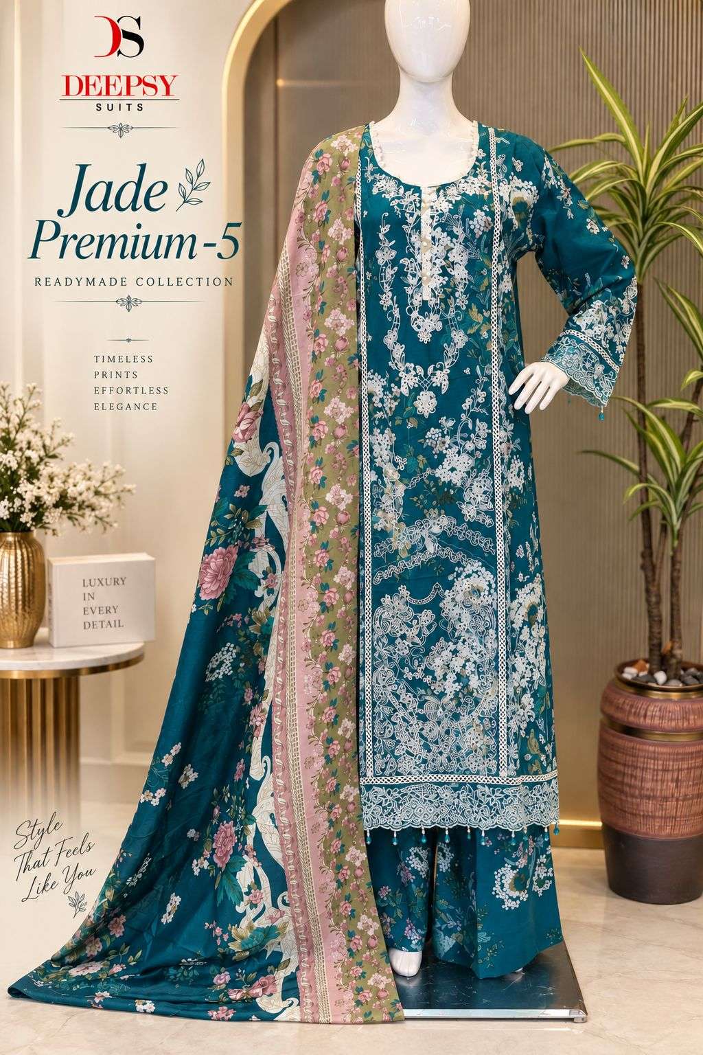 DEEPSY SUITS JADE PREMIUM VOL 5 PAKISTANI LAWN BIG PANNA SUIT READYMADE SURAT