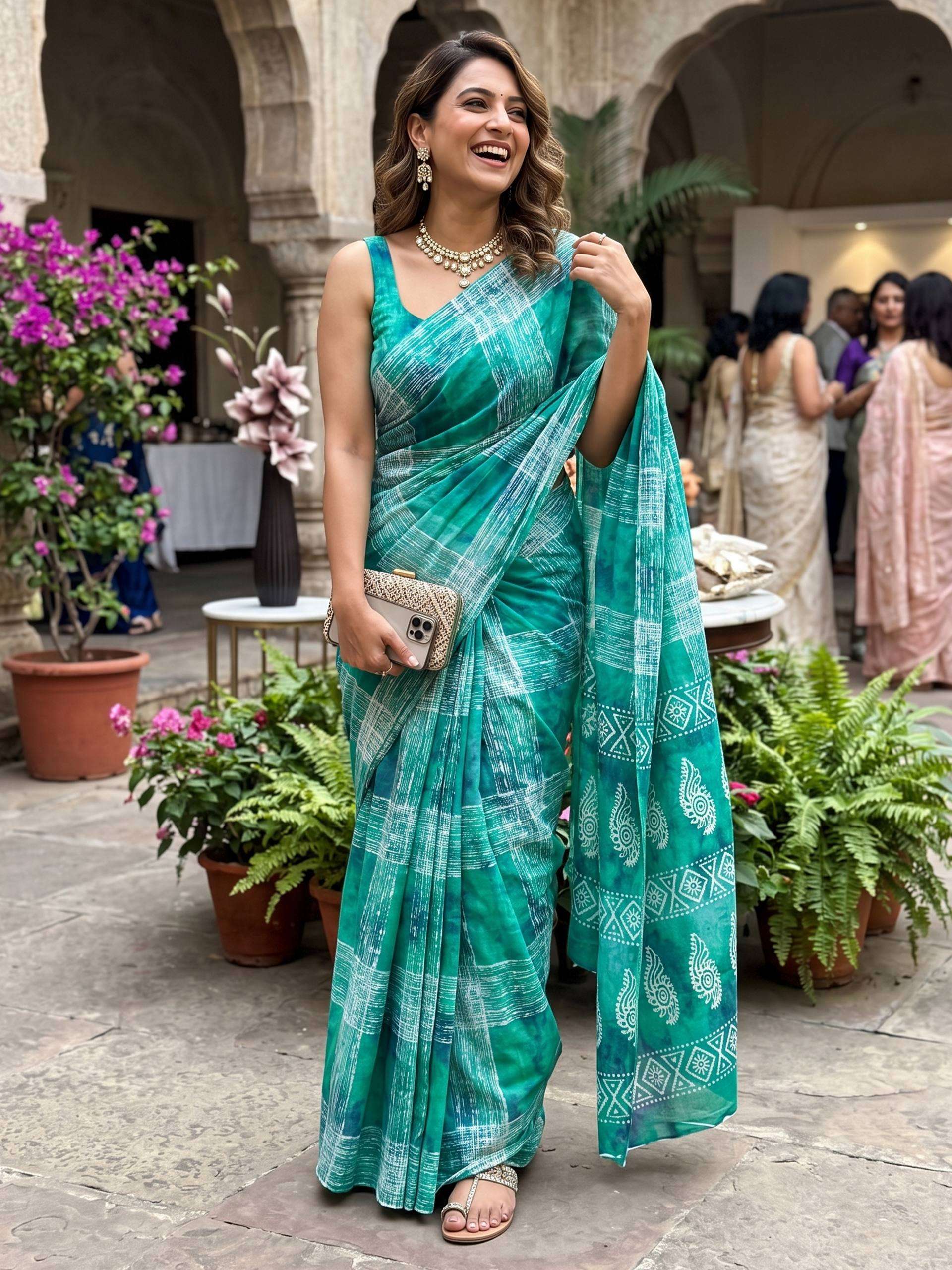  Elegance Redefined The Modern Batik Saree Crafted from Premium Artisan Cotton Wholesale in surat