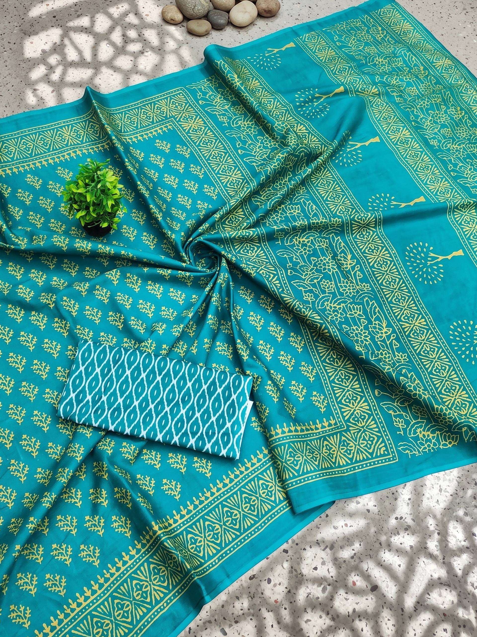 Exquisite Bagh & Traditional Floral Print On cotton fabric Sarees Collection wholesale in surat 