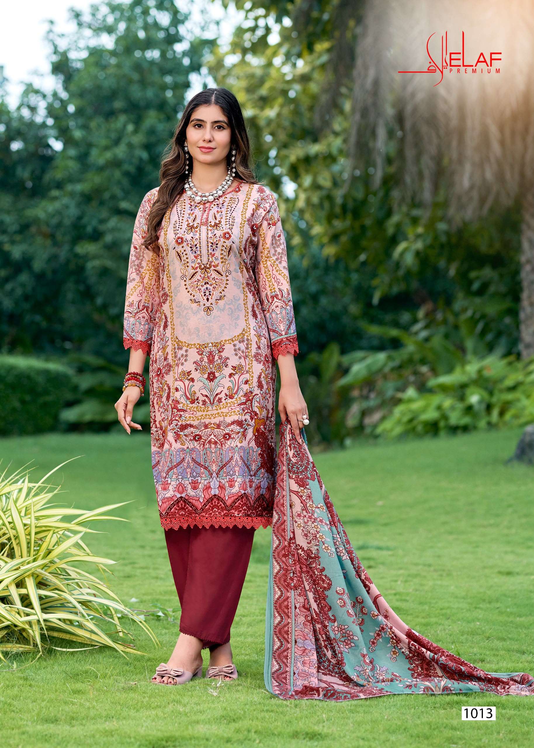 FALAK INTERNATIONAL ELAF PREMIUM VOL 1 KARACHI DESIGNER MIYANI CUT SALWAR SUIT WHOLESALER