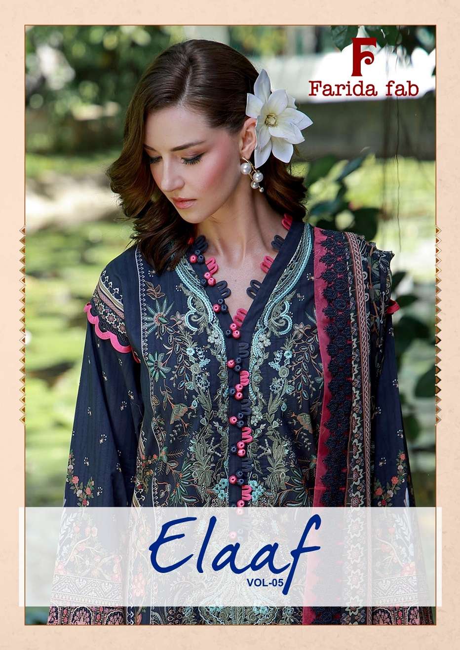 FARIDA FAB ELAAF VOL 5 COTTON MULTI PRINT KARACHI KURTI PANT DUPATTA PAKISTANI BUY