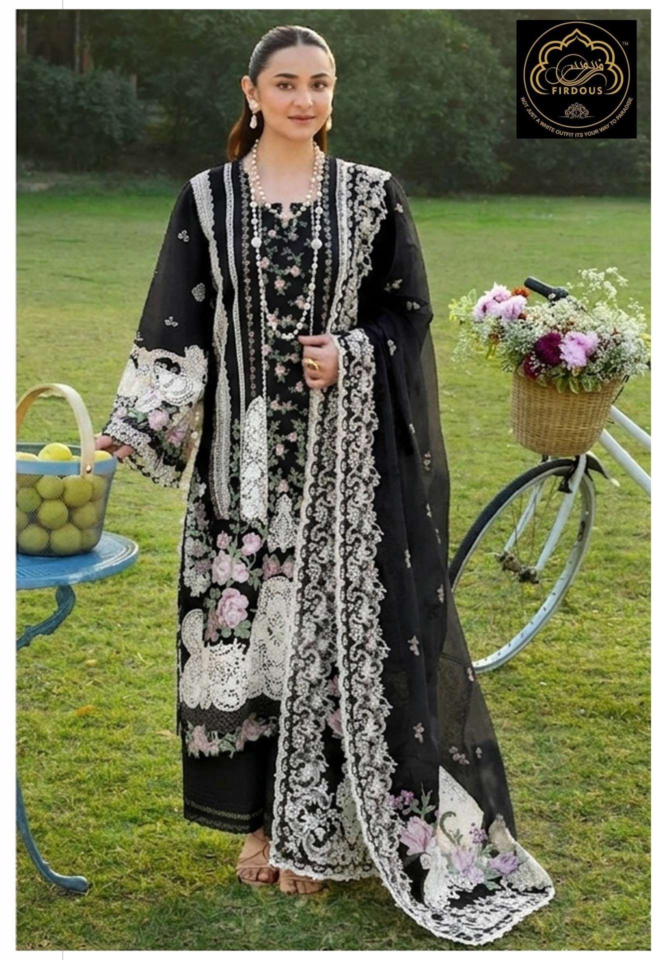 FIRDOUS 7773 VOL 1002 COTTON HEAVY EMBROIDERY PAKISTANI DRESS EID OUTFIT SHOP