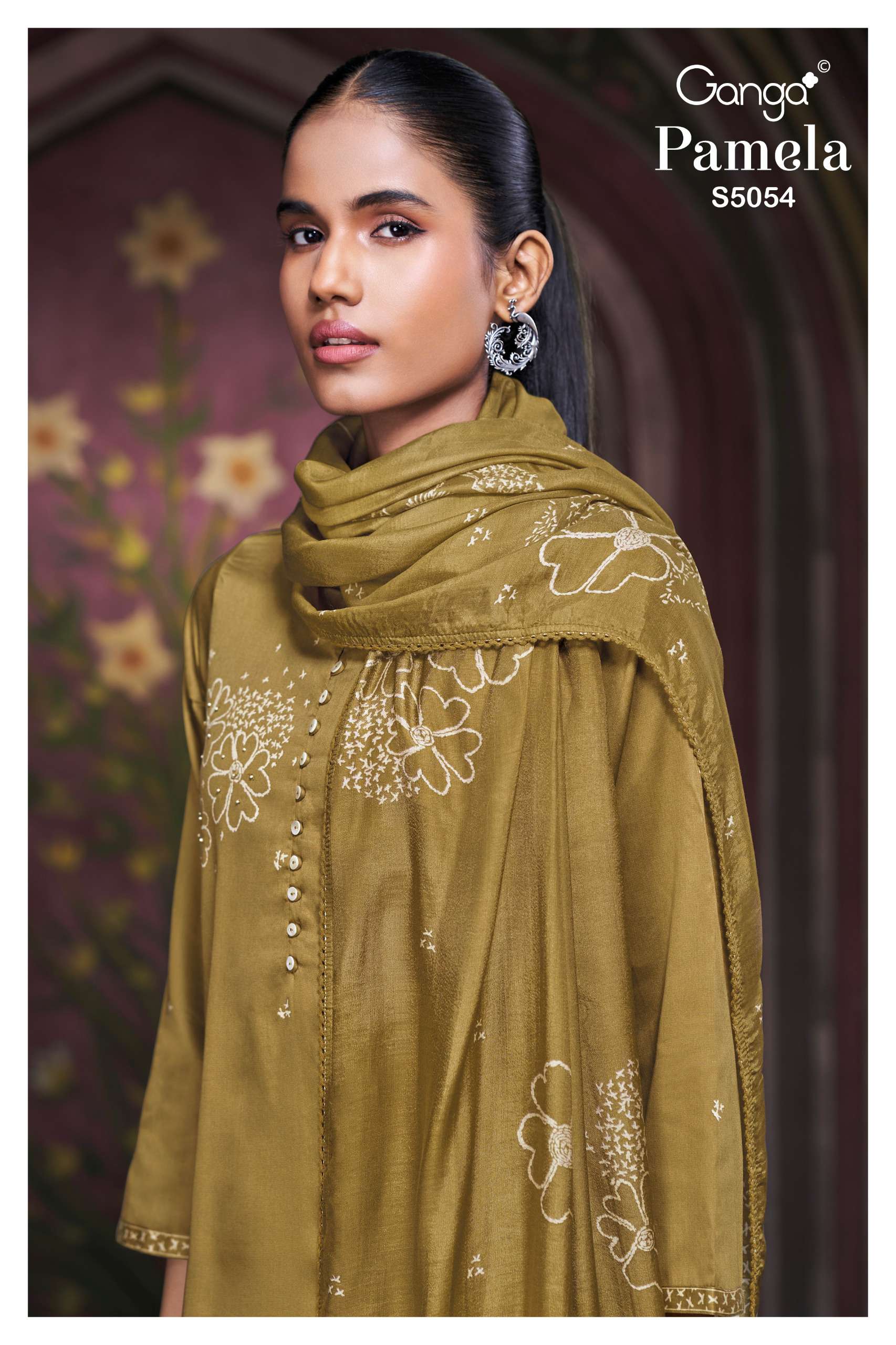 GANGA PAMELA 5054 MADE OF PREMIUM AND SOFT COTTON SATIN FABRIC SALWAR KAMEEZ WHOLESALE IN SURAT