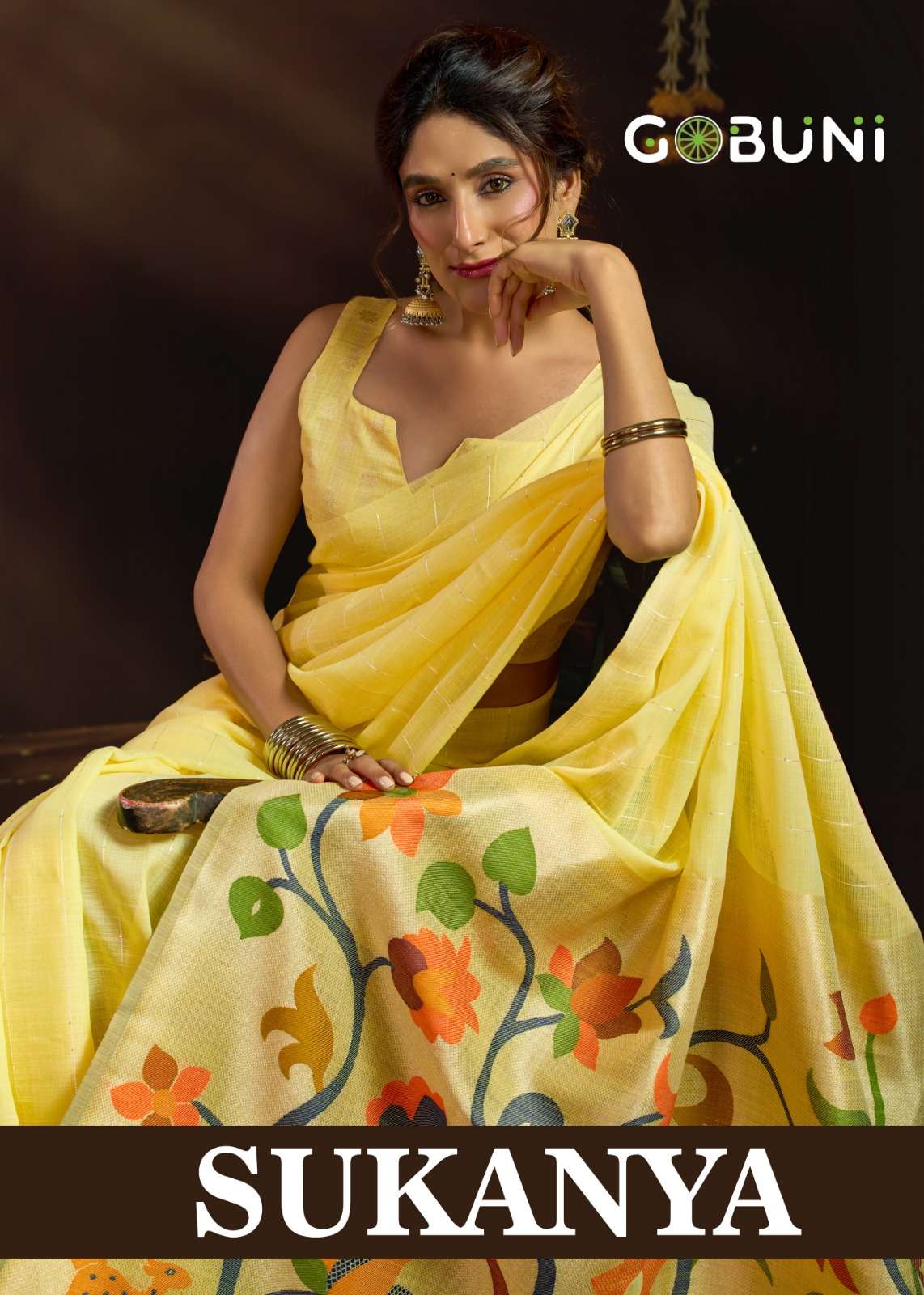  Gobuni Sukanya 5601 To 5606 Elevate your ethnic collection with our elegant Linen fabric saree wholesale in surat