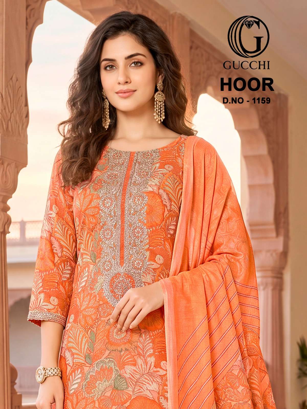 GUCCHI HOOR 1159 PASHMINA COLLECTION DIGITAL PRINT CODING WO...