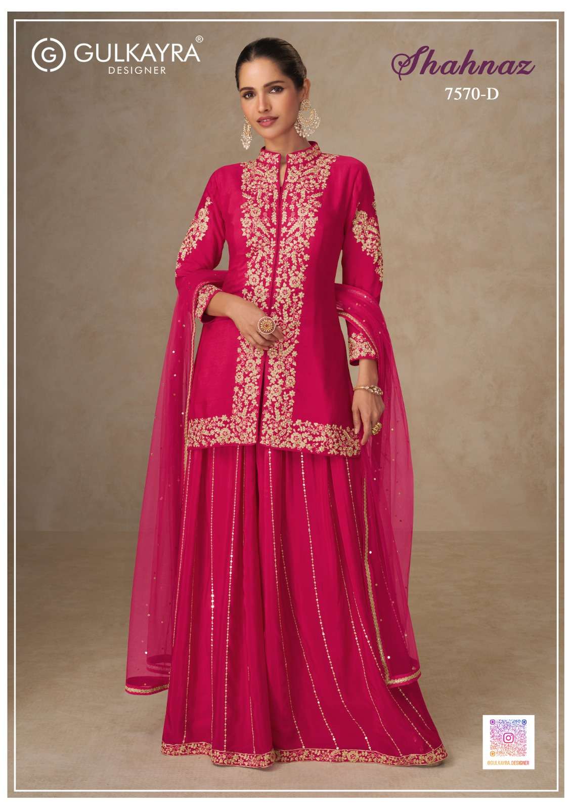 GULKAYRA DESIGNER SHAHNAZ REAL CHINON FARSHI SALWAR SUIT HEAVY FUNCTION STYLE WEBSITE BUY