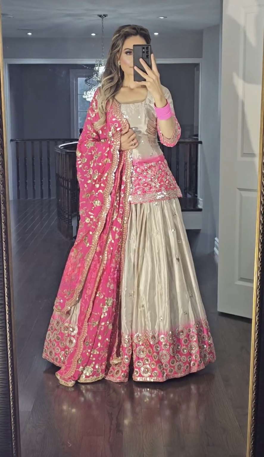  Heavy pure Chinon fabric with beautiful colour long Top Lehenga choli reseller in surat MD 3014 