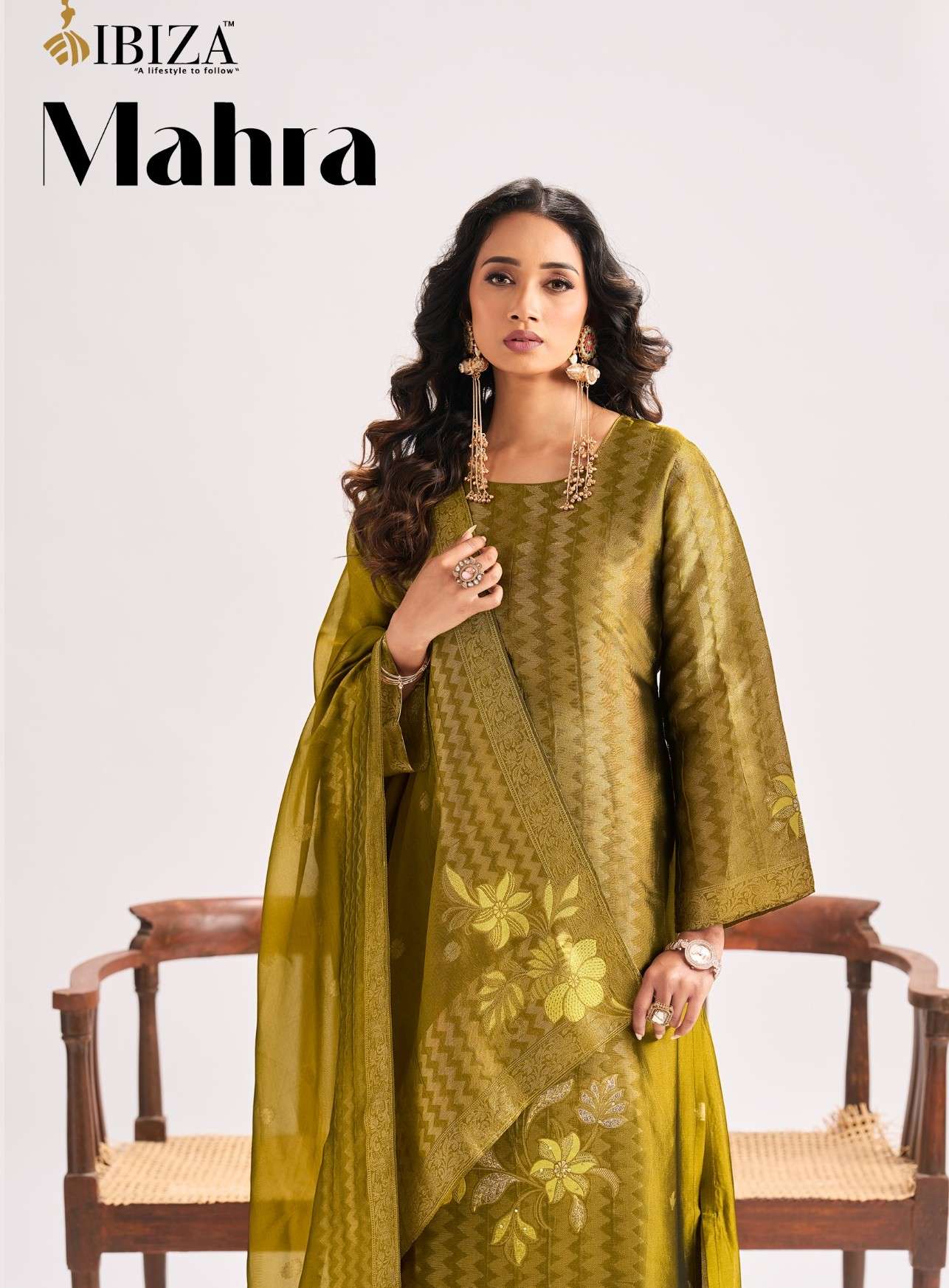 IBIZA MAHRA BANGLORY SILK JACQUARD HANDWORK SALWAR SUIT FOR UNSTITCH RESELLER SHOP