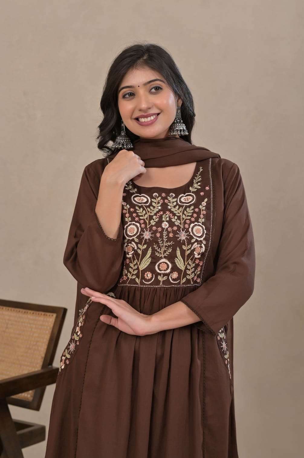 INDIAN FESTIVAL TIME FALRE KURTI WITH POCKET AND PANT DUPATT...