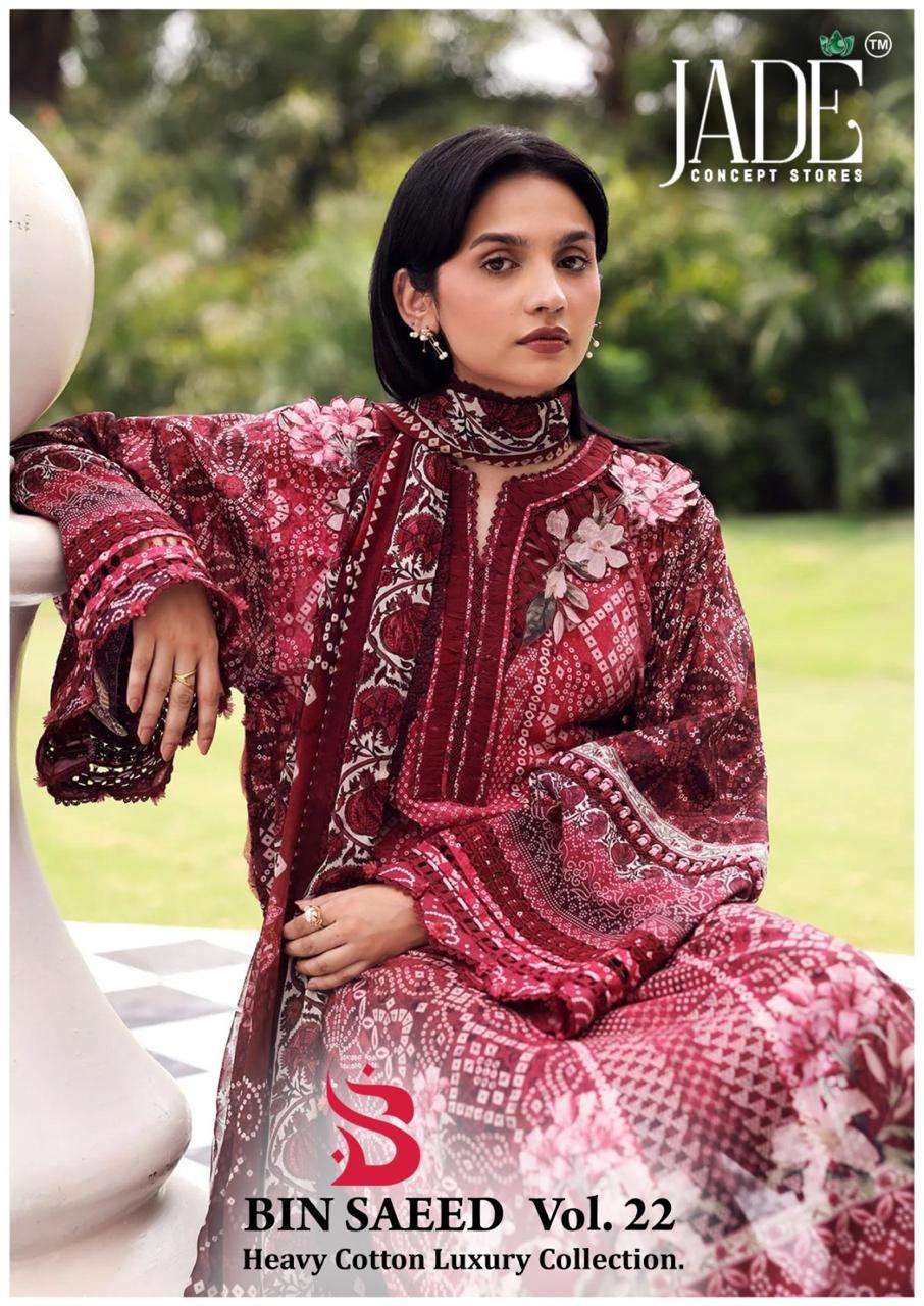 JADE CONCEPT STORES BIN SAEED VOL 22 KARACHI READYMADE KURTI PANT WITH DUPATTA RESELLER