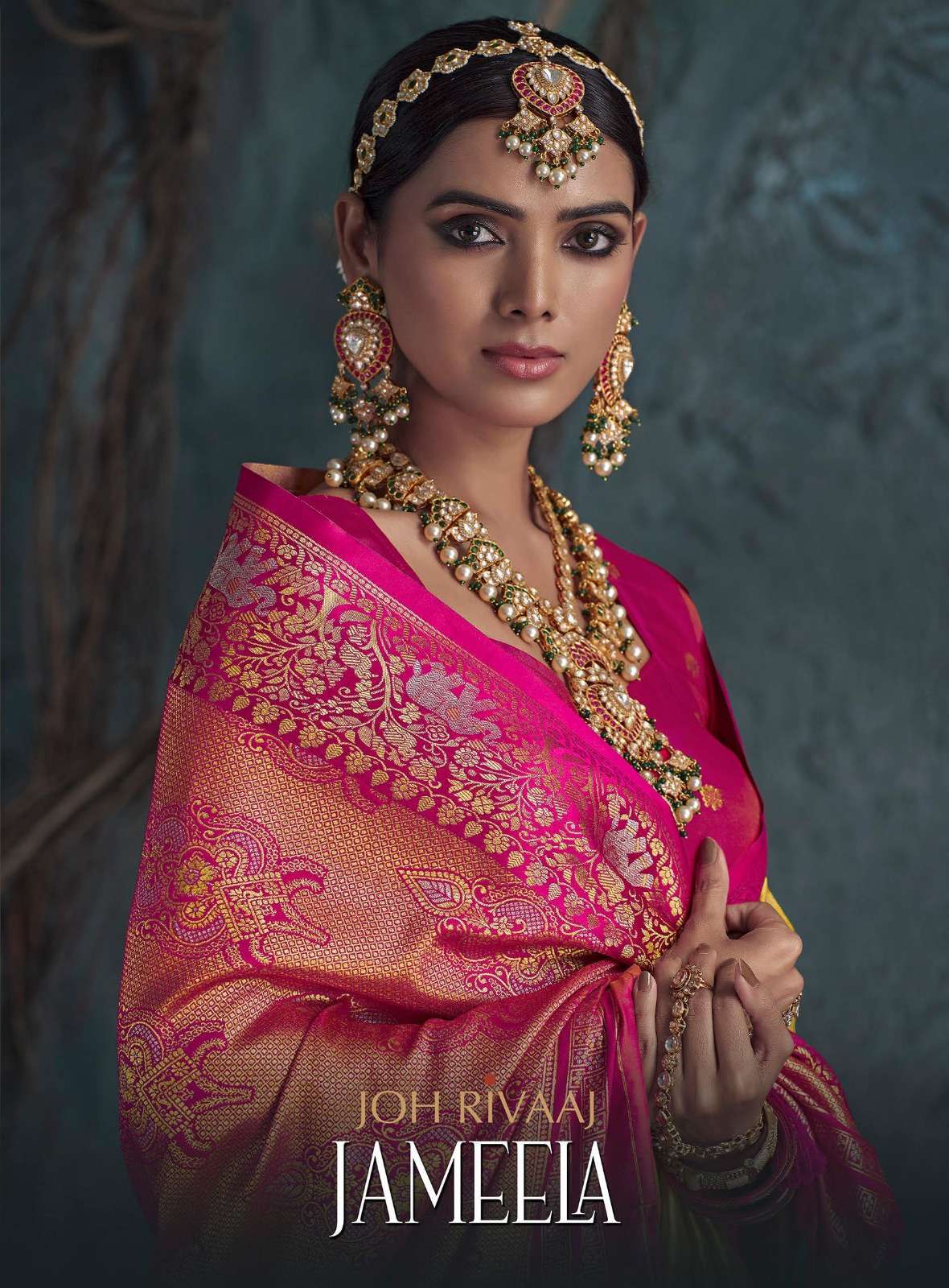 JOH RIVAAJ JAMEELA CLASSIC SILK FANCY FABRIC SAREE WHOLESALE...