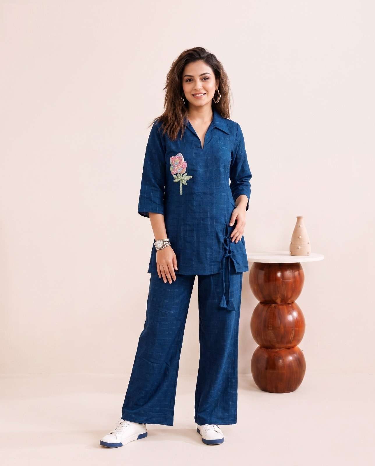 K 1232 BOUTIQUE VISCOSE FABRIC CORD SET BACK SIDE NORD TREND BUY GIRL