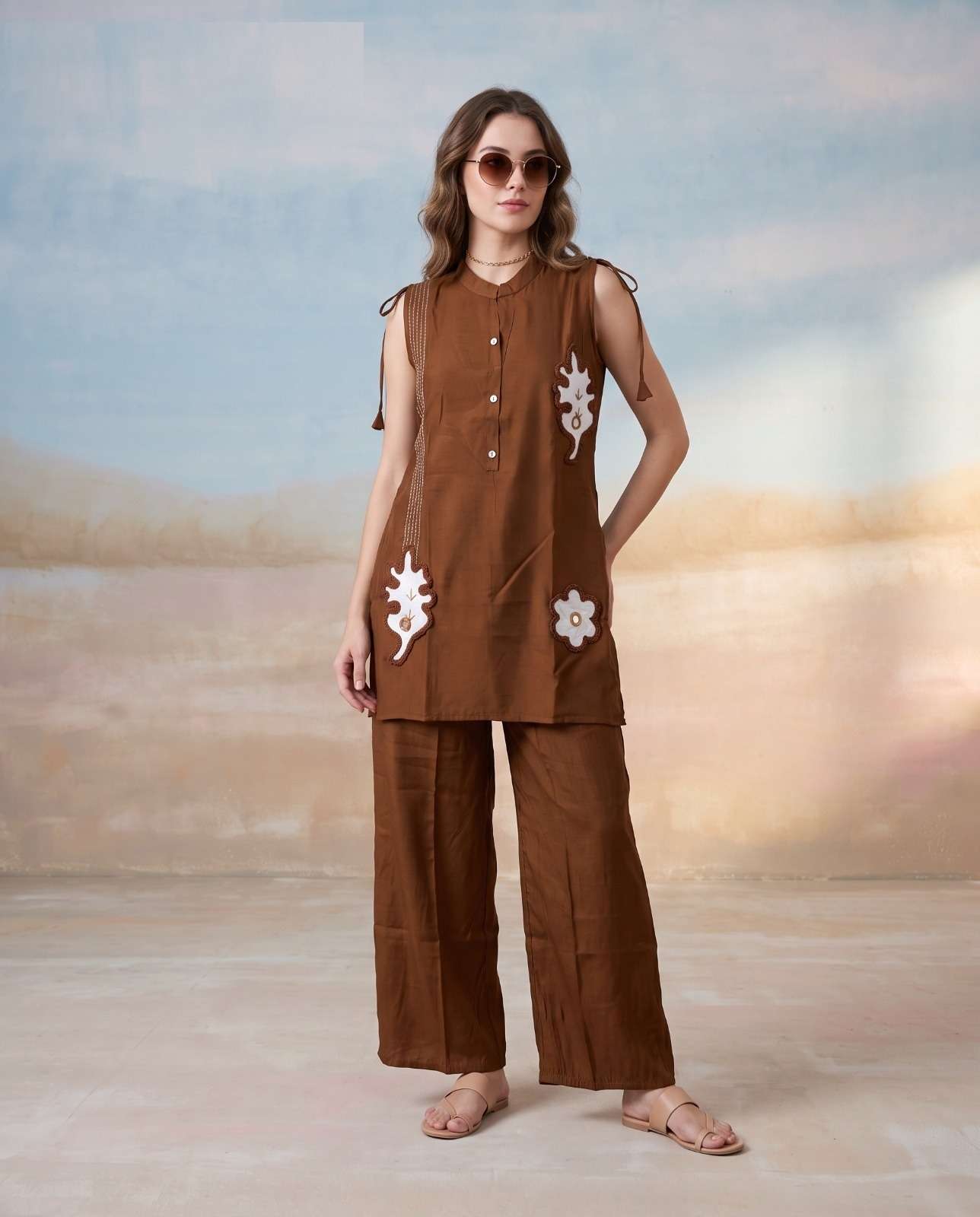 K 1253 BOUTIQUE CHANDERI WITH COTTON MANUAL WORK CORD SET BUY SURAT