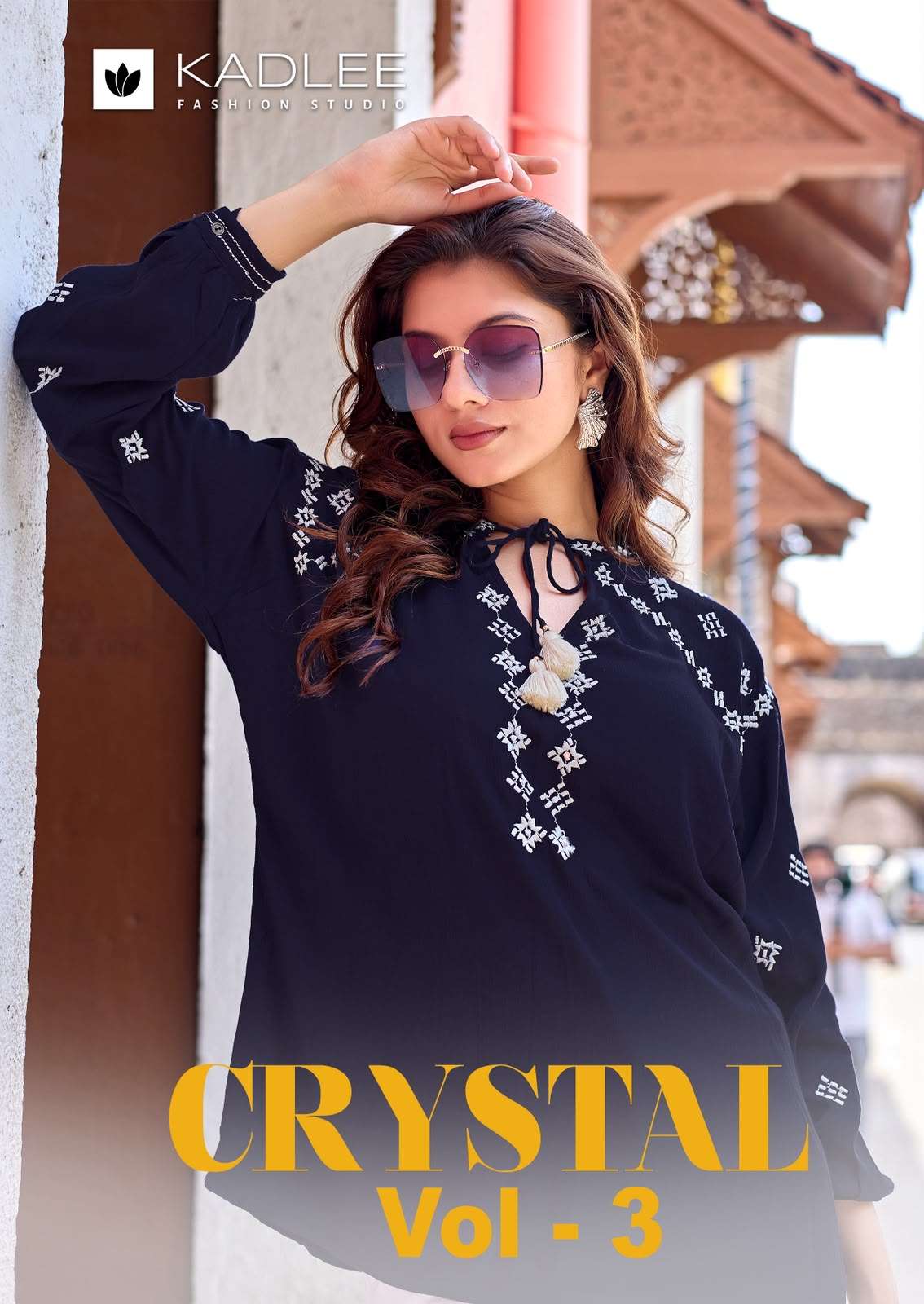 KADLEE CRYSTAL VOL 3 REGULAR WEAR SHORT RAYON THREAD WORK KURTI SUPPLIER IN SURAT