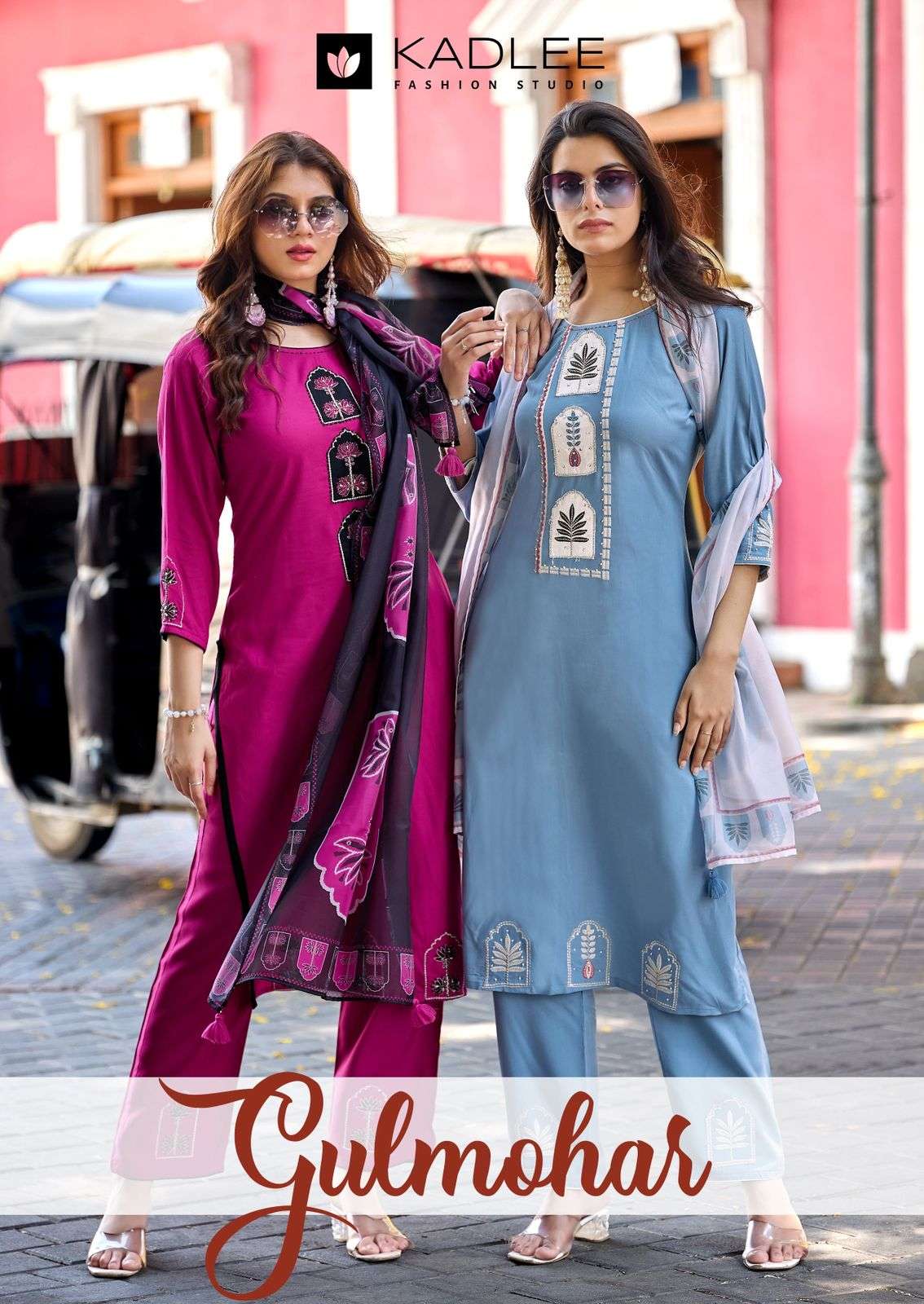 KADLEE GULMOHAR HEAVY RAYON HANDWORK SALWAR SUIT AT 3 PIECE COLLECTION GUJARAT MARKET