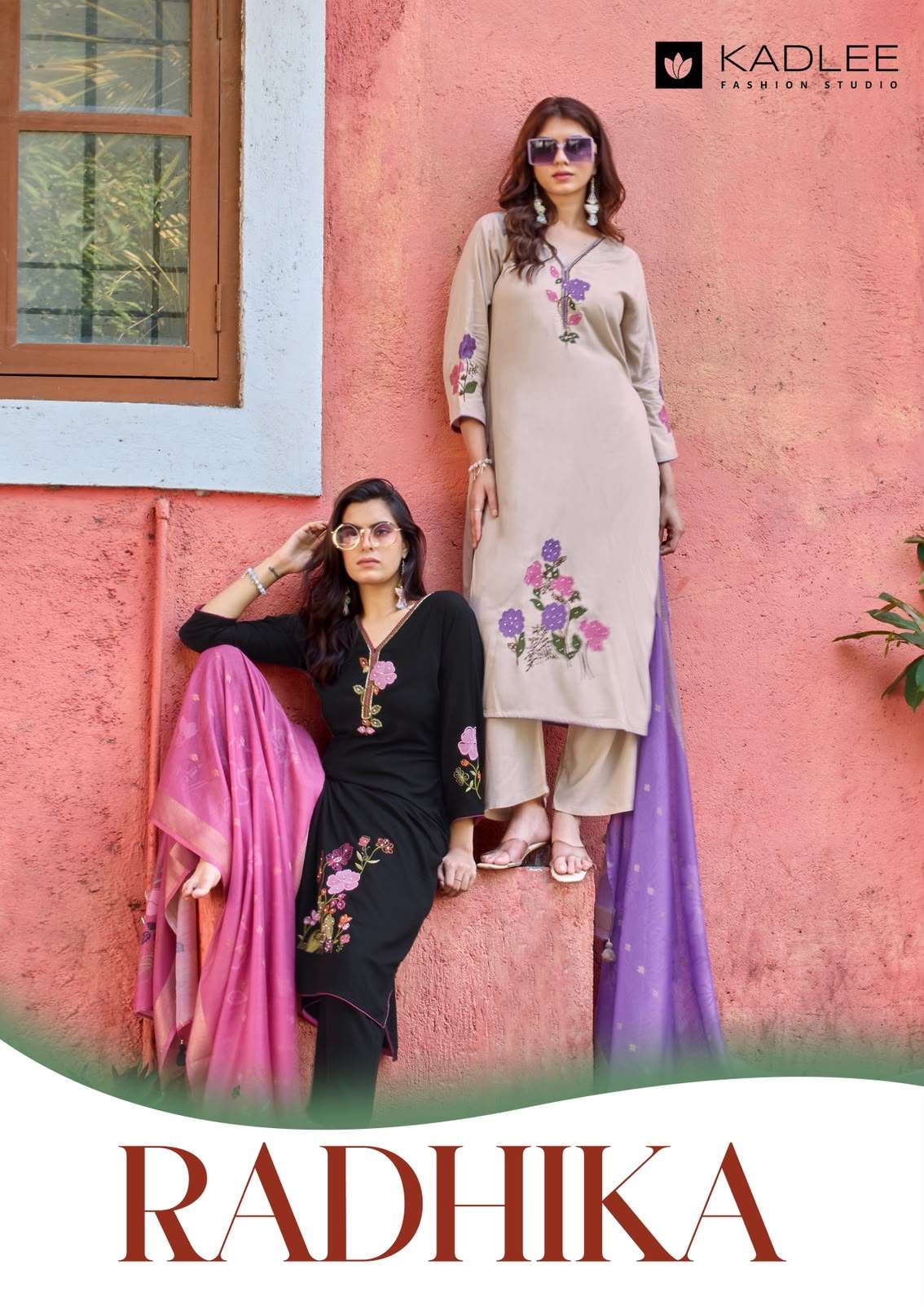 KADLEE RADHIKA HEAVY RAYON THREAD DESIGN STITCHED SUIT LOW RATE WHOLESALER