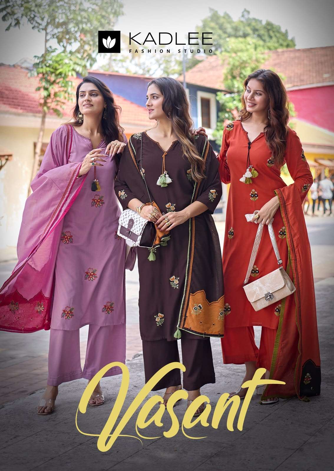 KADLEE VASANT HEAVY RAYON THREAD WORK SALWAR KAMEEZ DAILY WEAR SHOP