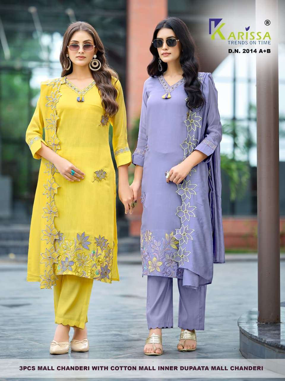 KARISSA 2013 & 2014 MANUFACTURING WOMEN CLOTHING CHANDERI HANDWORK SUIT WHOLESALER