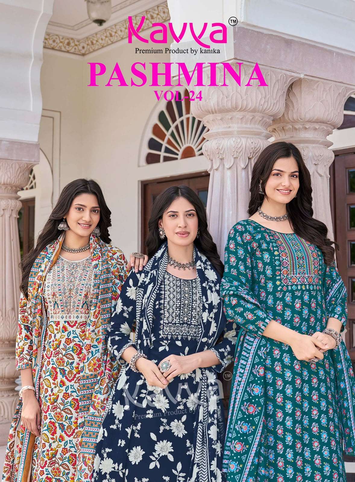KAVYA  PASHMINA VOL 34 MALAYSIAN COTTON LINING AND WORK SALWAR SUIT REGULAR WEAR BUY