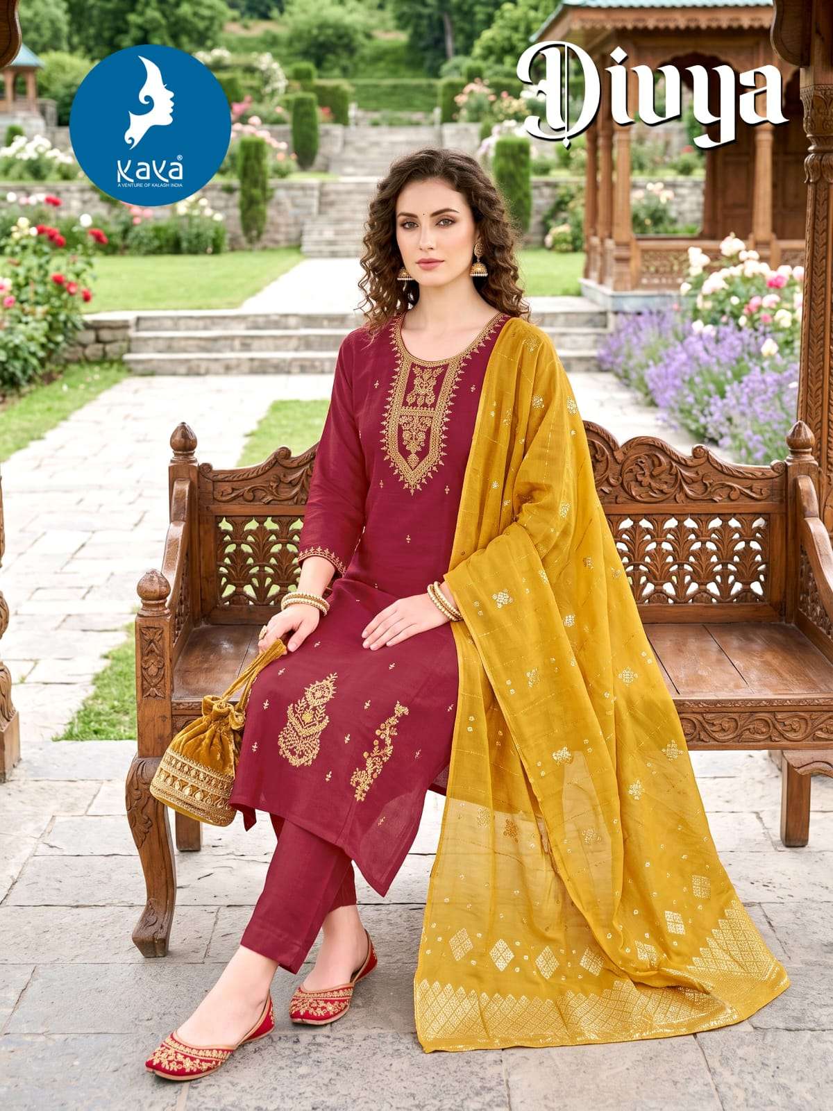 KAYA KURTI DIVYA TRADITIONAL CLOTHING DESIGNER BIG SIZE SALWAR SUIT WHOLESALER