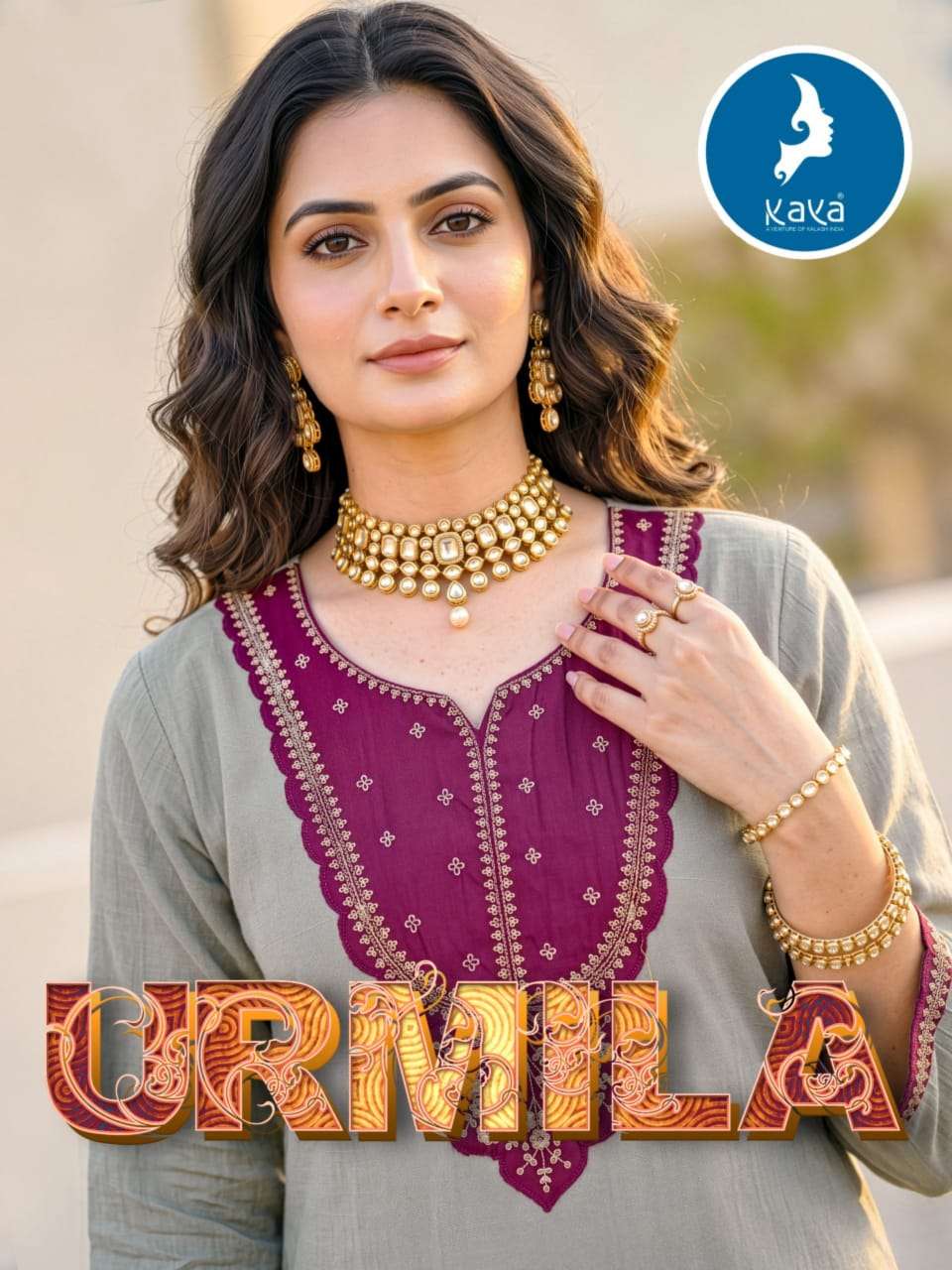 KAYA KURTI URMILA STITCHED 3 PIECE STRAIGHT CUT CONCEPT SHADI CLOTHING WHOLESALER SET