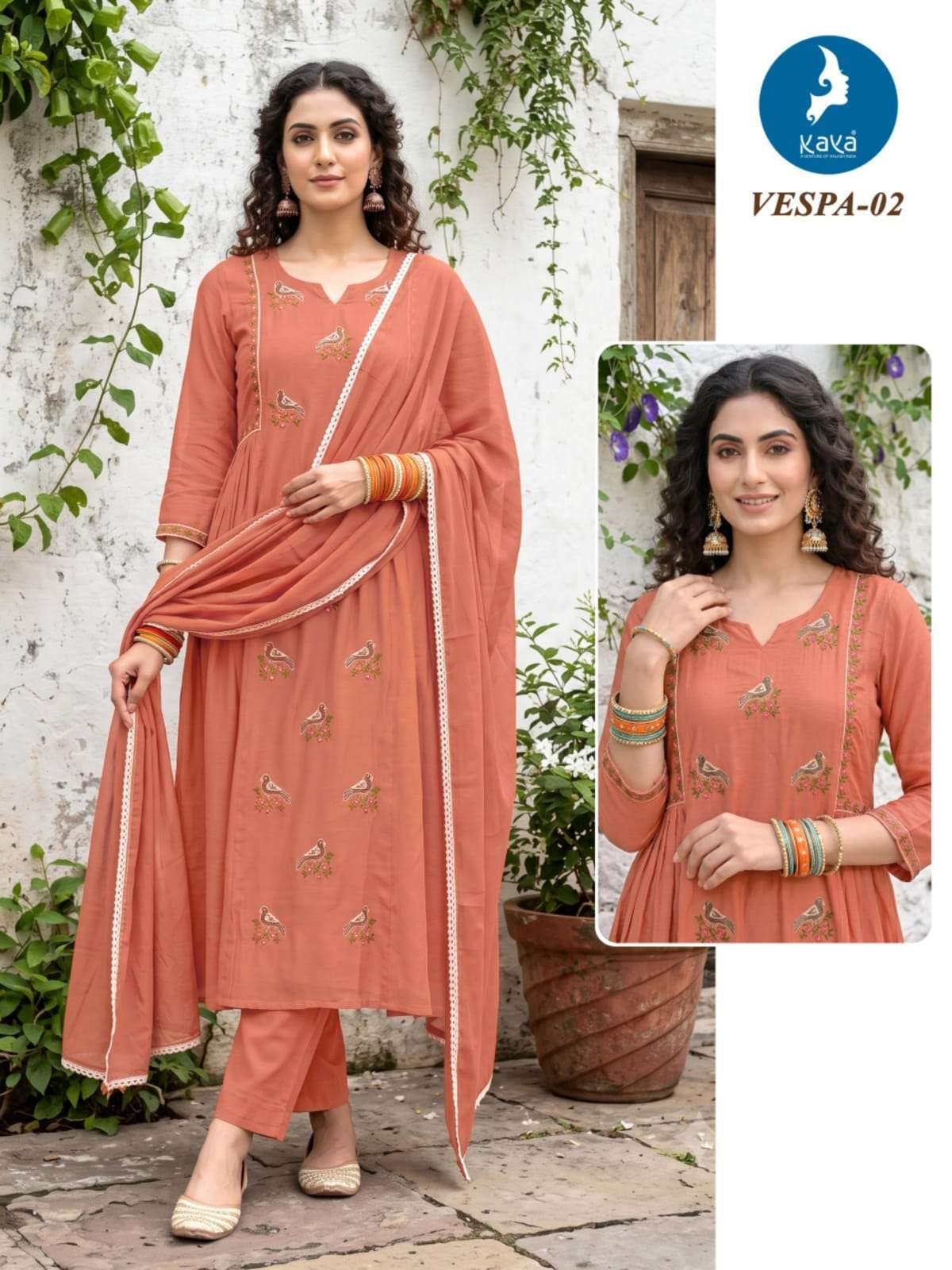KAYA KURTI VESPA MANUFACTURE 3 ANARKALI CONCEPT CONCEPT SUIT WHOLESALER SURAT BEST