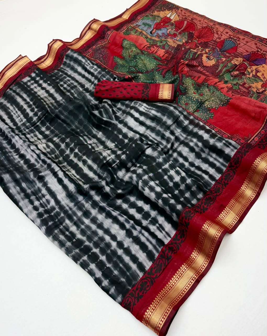 Kazari Series Mul Cotton Soft Mul Cotton fabric with beautiful and Unique Print saree wholesale in surat
