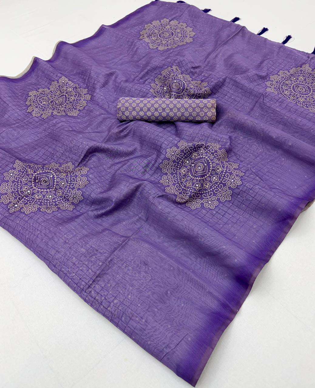 Kazari Series Rang fancy Chanderi Linen fancy and beautiful fabric saree wholesale in surat