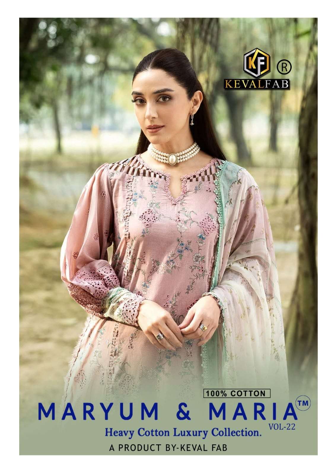 KEVAL FAB MARYUM & MARIA VOL 22 HEAVY COTTON PRINT SALWAR KAMEEZ UNSTITCH EXPORT 
