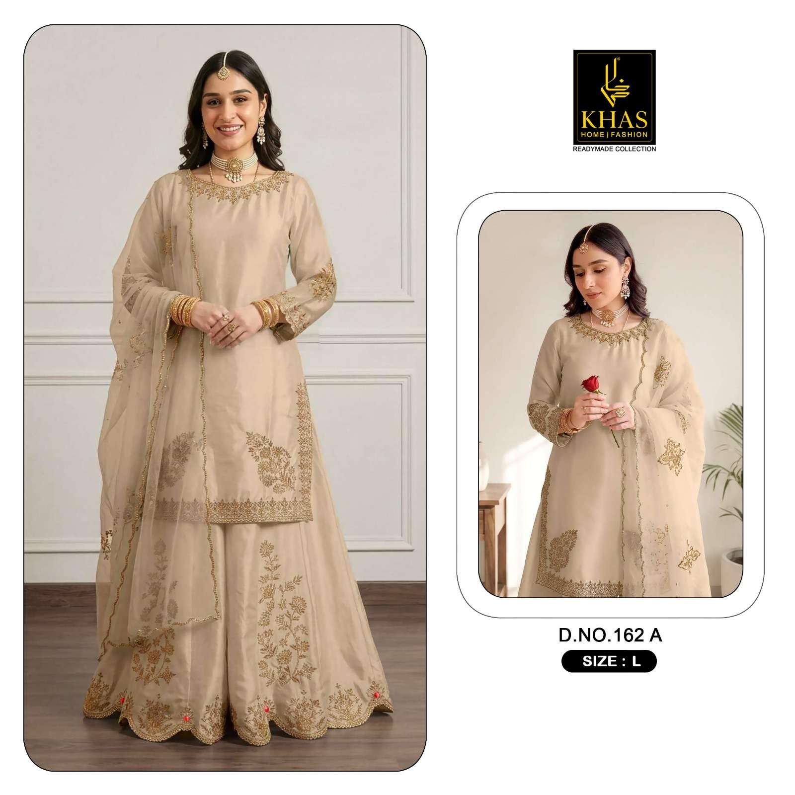 KHAS 162 EID AND WEDDING FARSHI SALWAR SUIT COLLECTION RESELLER SHOP