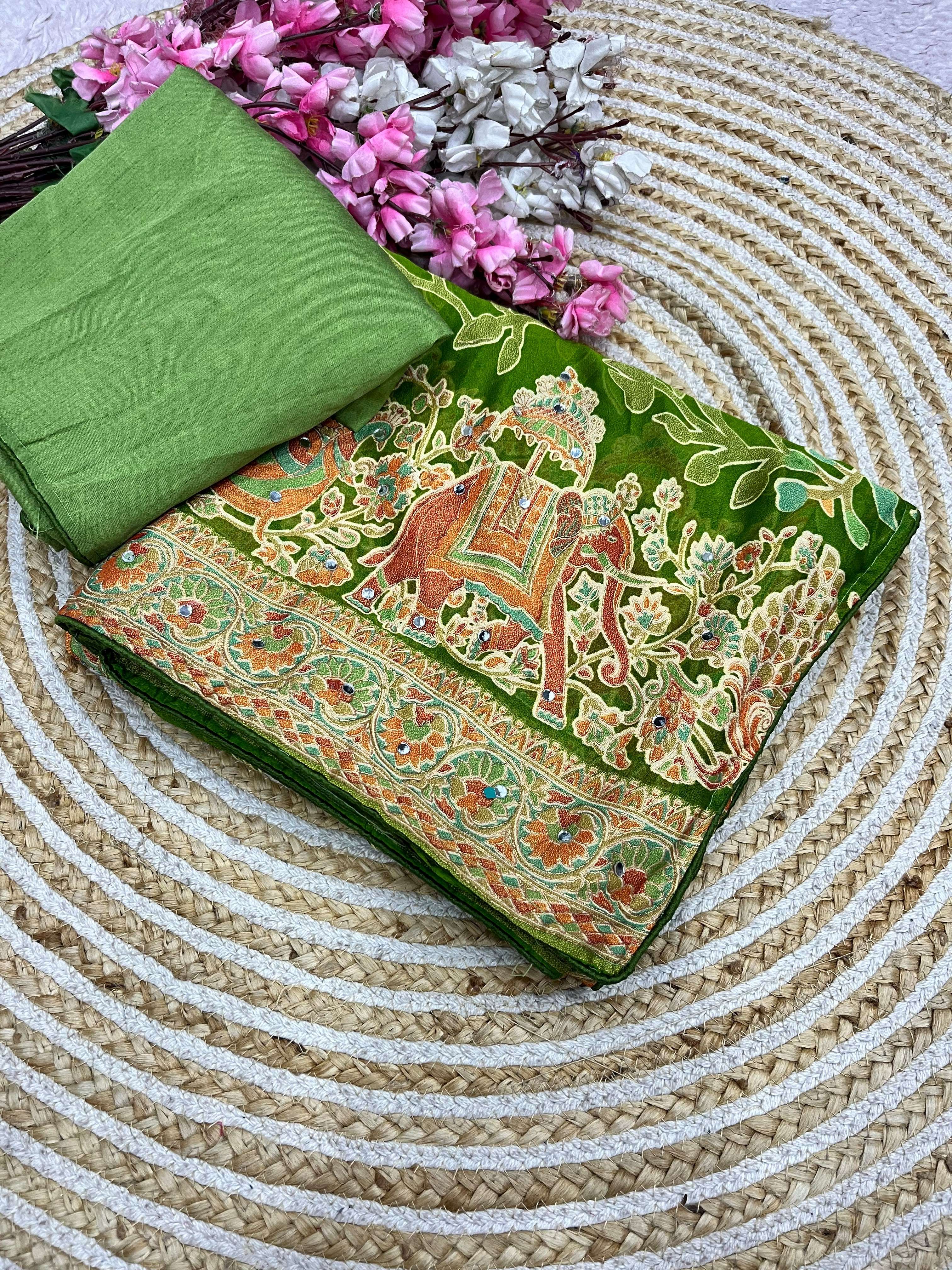 Latest trending Bollywood  massmeelo brrosso fancy fabric designer saree wholesale in surat MP 781
