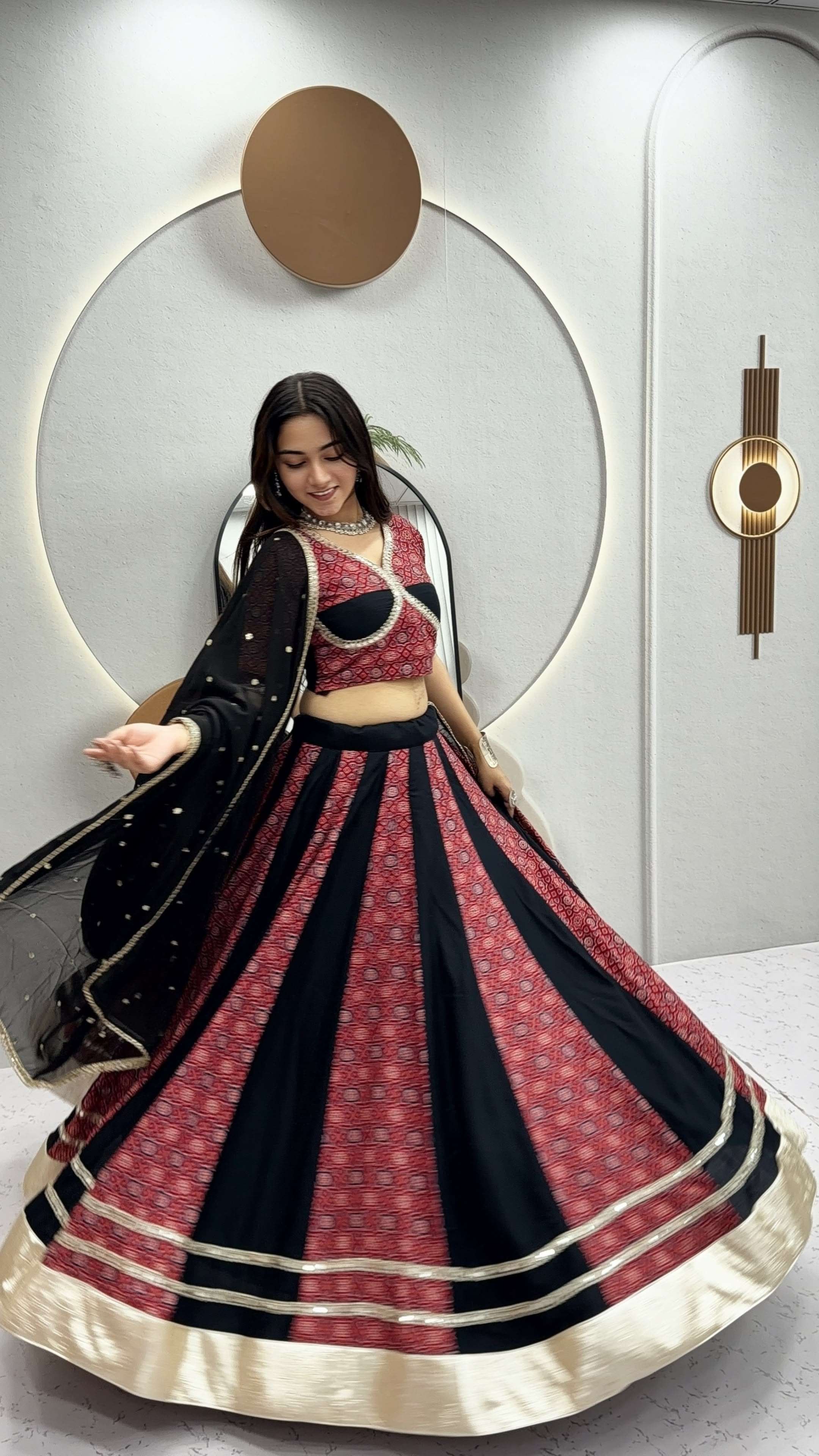 Launching Navratri Special wear with Ajrak print cotton Lehenga choli Reseller in surat 198  