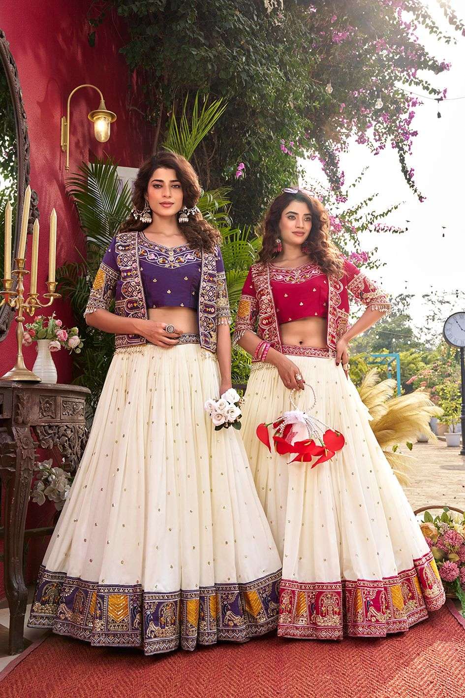 Launching New Festival Lehenga choli & koti  pure Vichitra fancy fabric Wholesale in surat 172
