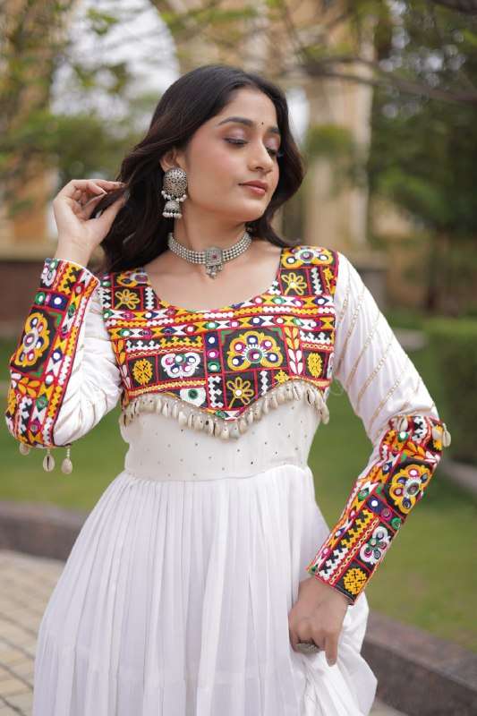 LW 9355 RAYON WITH MUKAISH WORK & GAMTHI NAVRATRI GOWN COLLECTION 2026 SURAT ONLINE 
