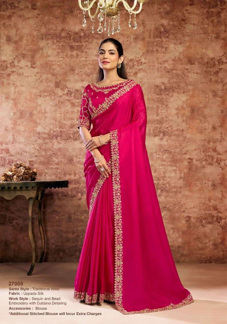 MAHOTSAV MOHMANTHAN 27000 NAYAB FANCY FABRIC SAREE RESELLER IN SURAT