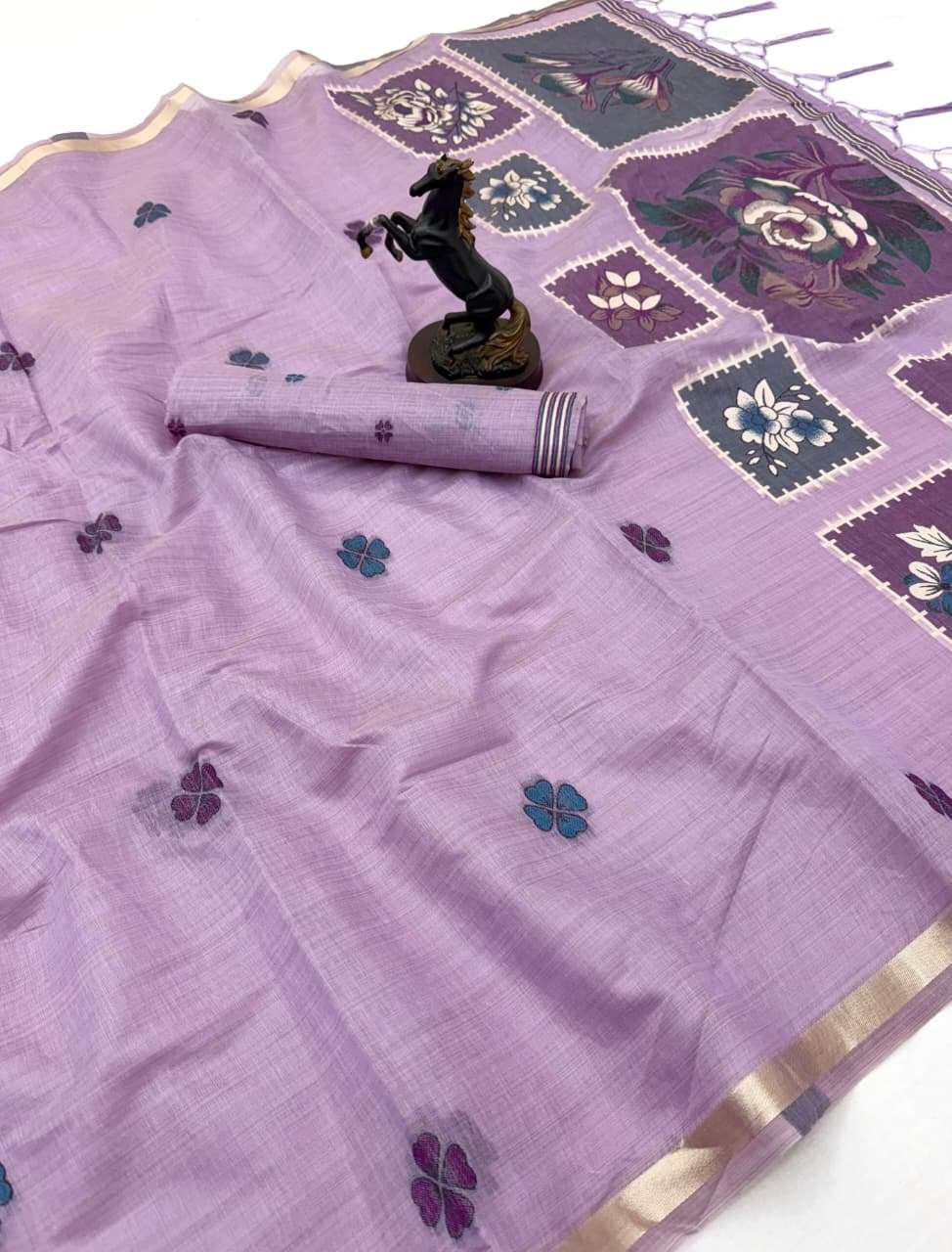 Make every occasion special with soft Muga Cotton fabric Jamdhani Saree reseller in surat
