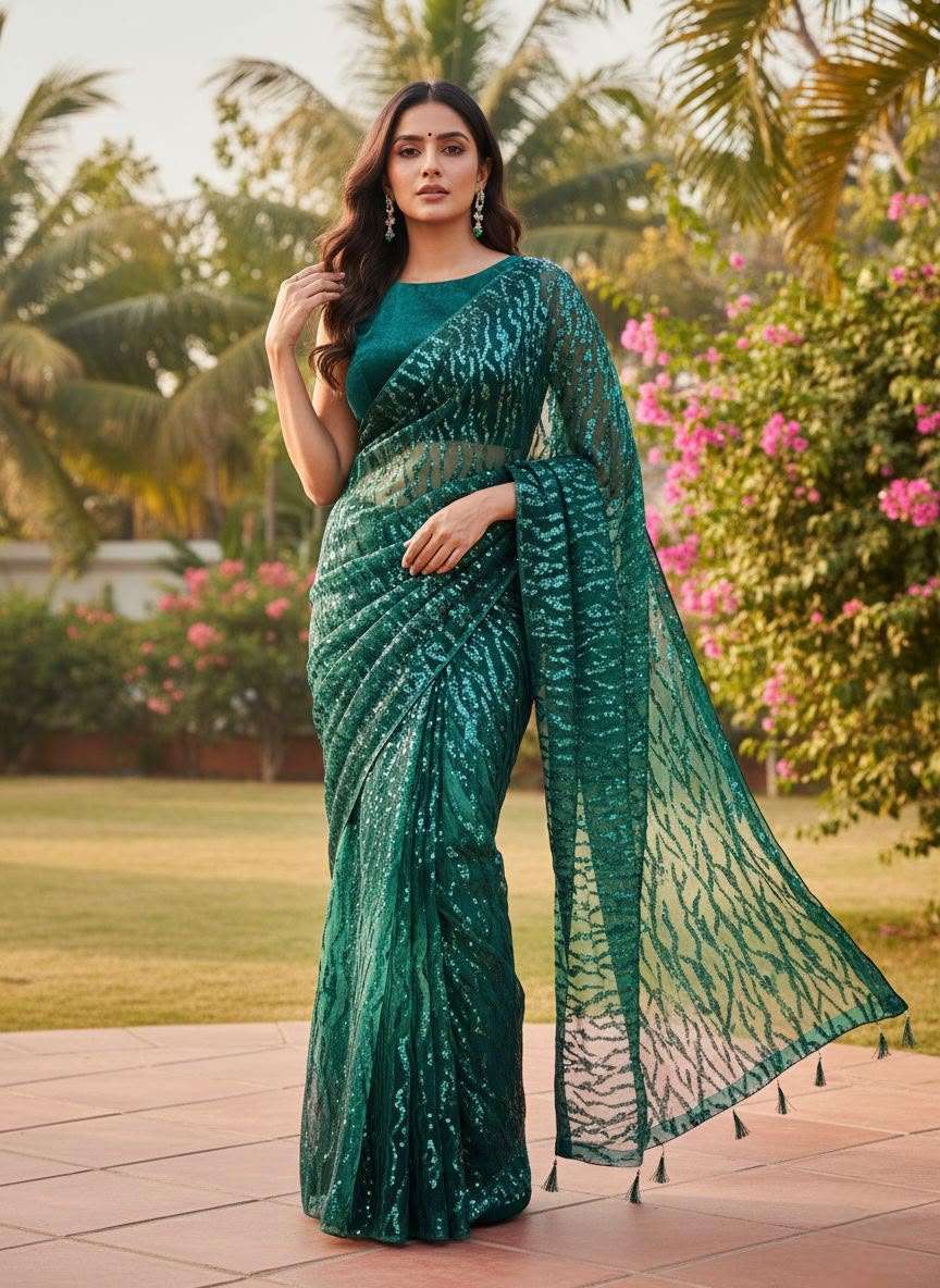 MIX BOLLYWOOD SAREE XPORT QUALITY FINE YARD FABRIC PARTY WEAR SAREE WHOLESALE IN SURAT