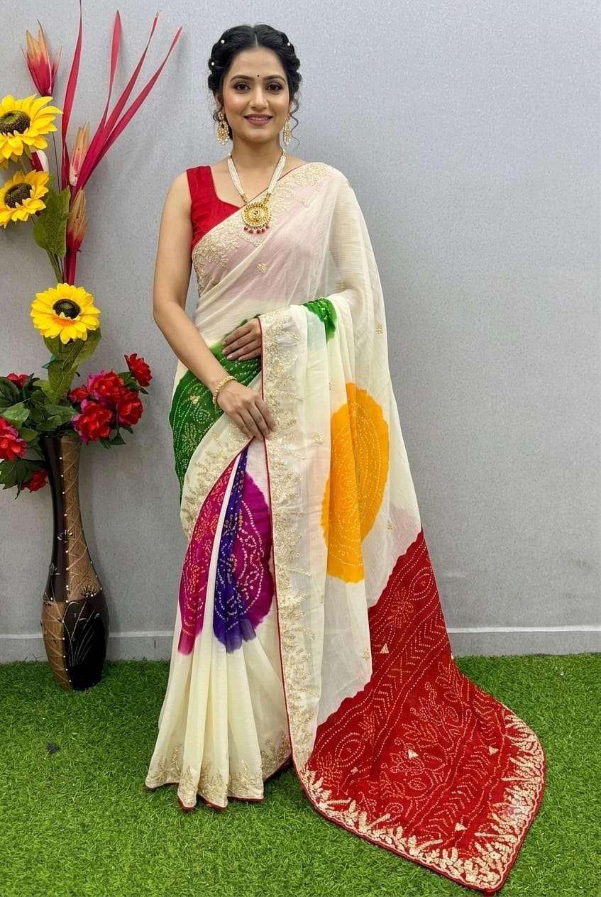  MOSS CHIFFON SOFT & SMOOTH WITH BEAUTIFUL SEQUENCE WORK ON SAREE WHOLESALE IN SURAT  213  
